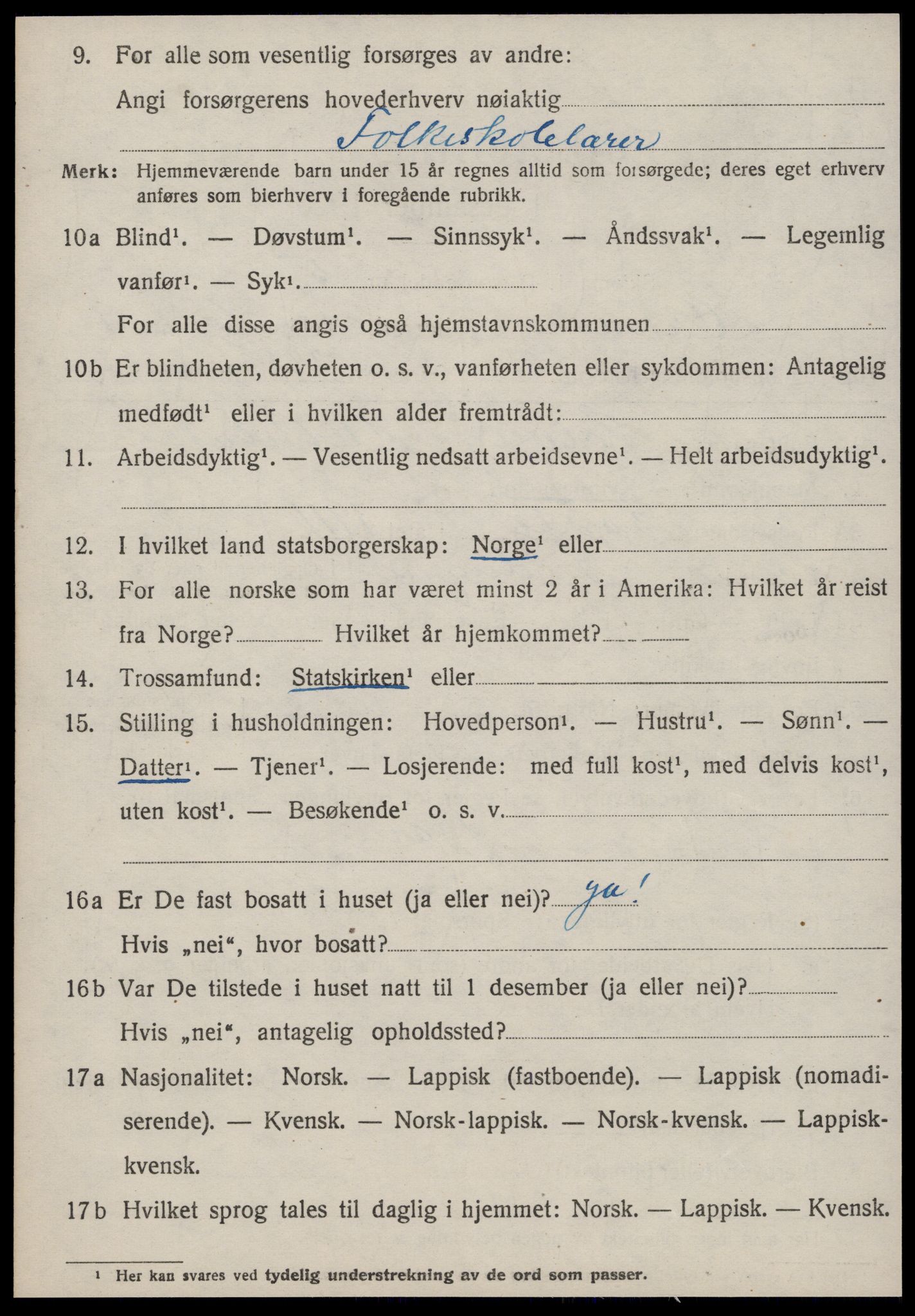 SAT, 1920 census for Orkdal, 1920, p. 7251