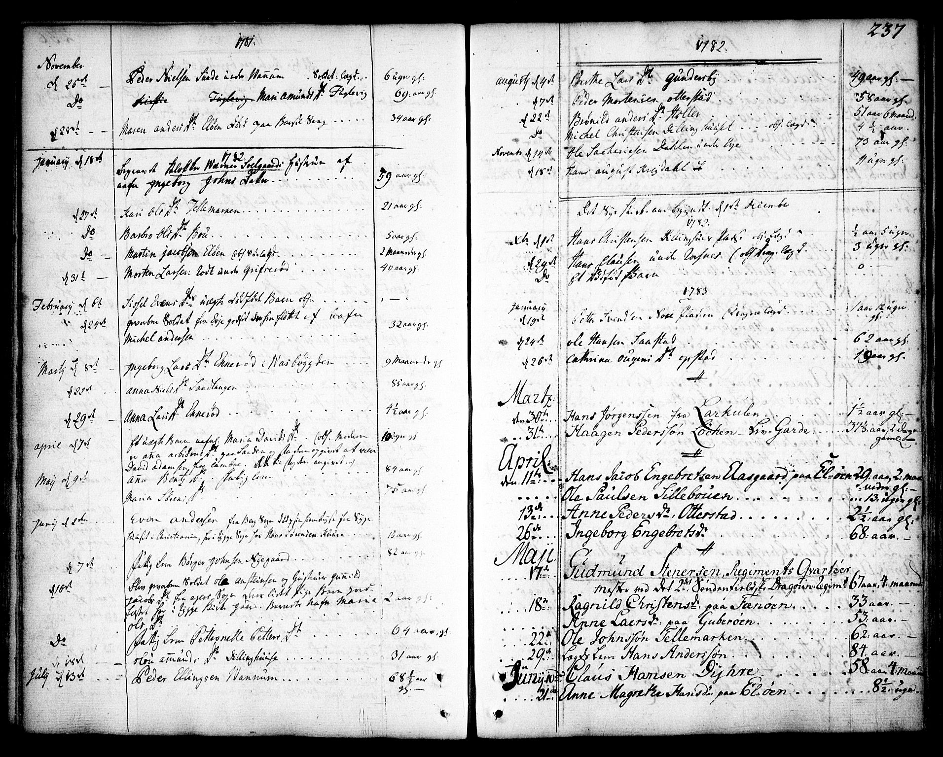 Rygge prestekontor Kirkebøker, AV/SAO-A-10084b/F/Fa/L0002: Parish register (official) no. 2, 1771-1814, p. 237