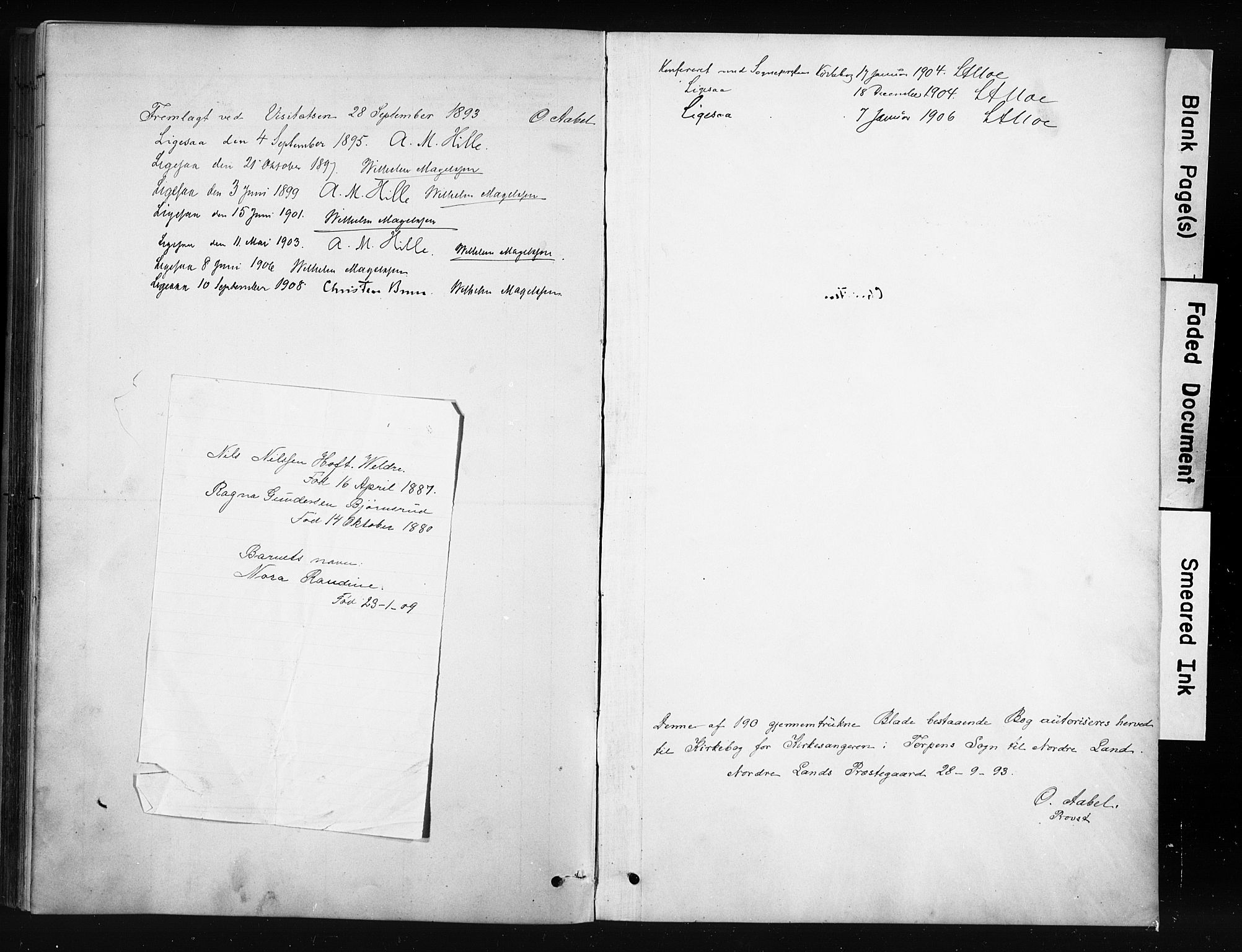 Nordre Land prestekontor, SAH/PREST-124/H/Ha/Hab/L0012: Parish register (copy) no. 12, 1891-1909, p. 185
