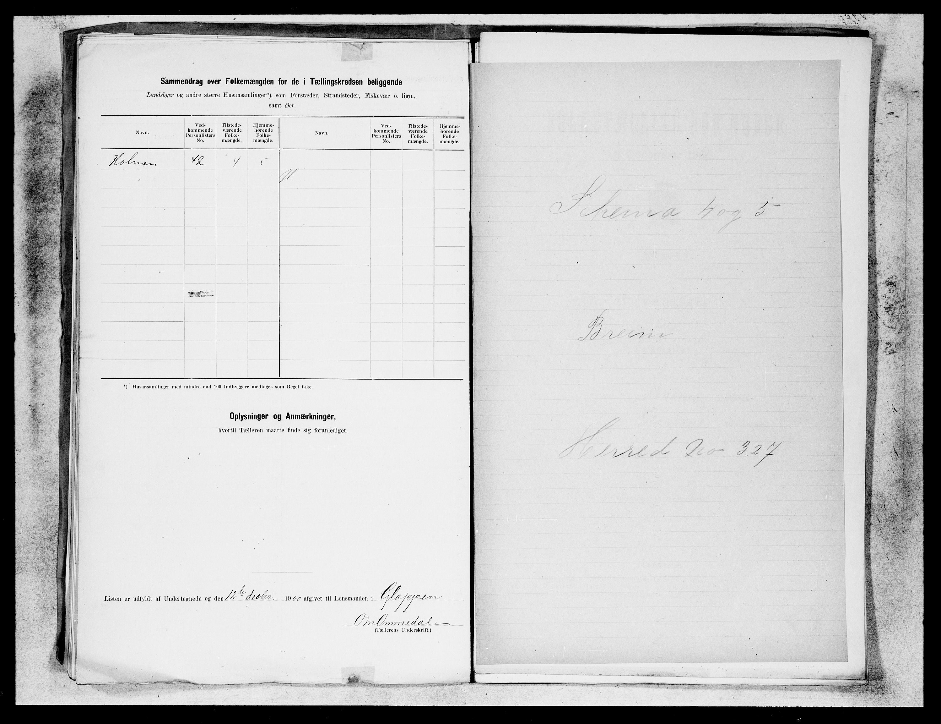 SAB, 1900 census for Gloppen, 1900, p. 19