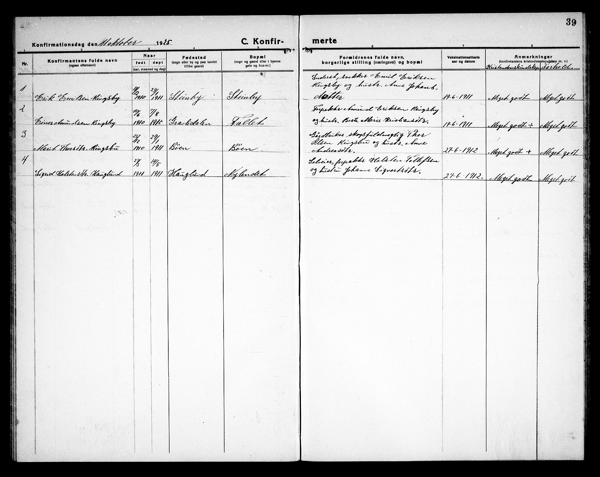 Rødenes prestekontor Kirkebøker, SAO/A-2005/G/Gb/L0003: Parish register (copy) no. II 3, 1922-1936, p. 39