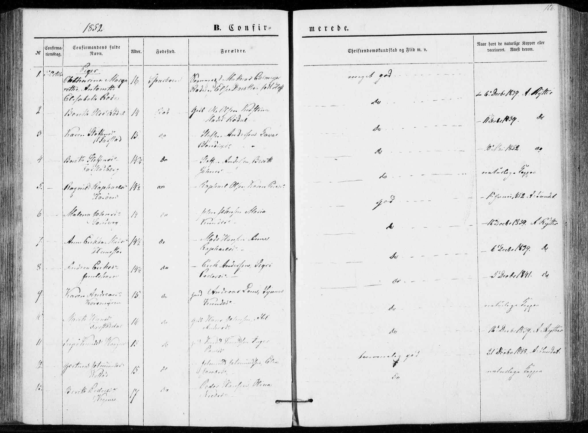 Ministerialprotokoller, klokkerbøker og fødselsregistre - Møre og Romsdal, AV/SAT-A-1454/566/L0767: Parish register (official) no. 566A06, 1852-1868, p. 106