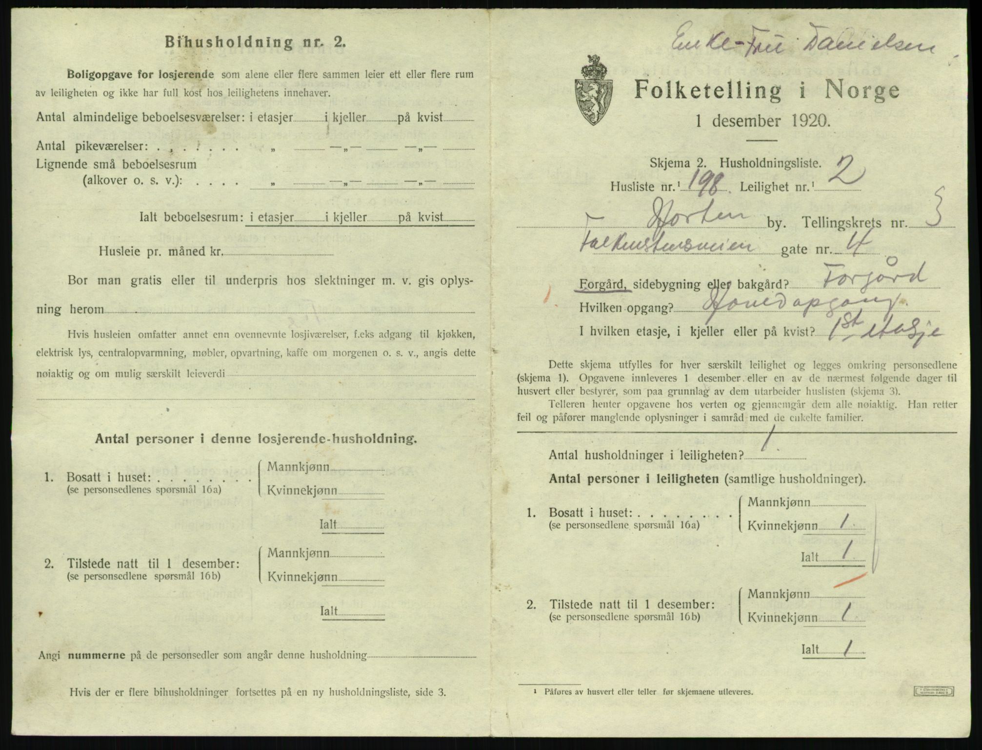 SAKO, 1920 census for Horten, 1920, p. 4761