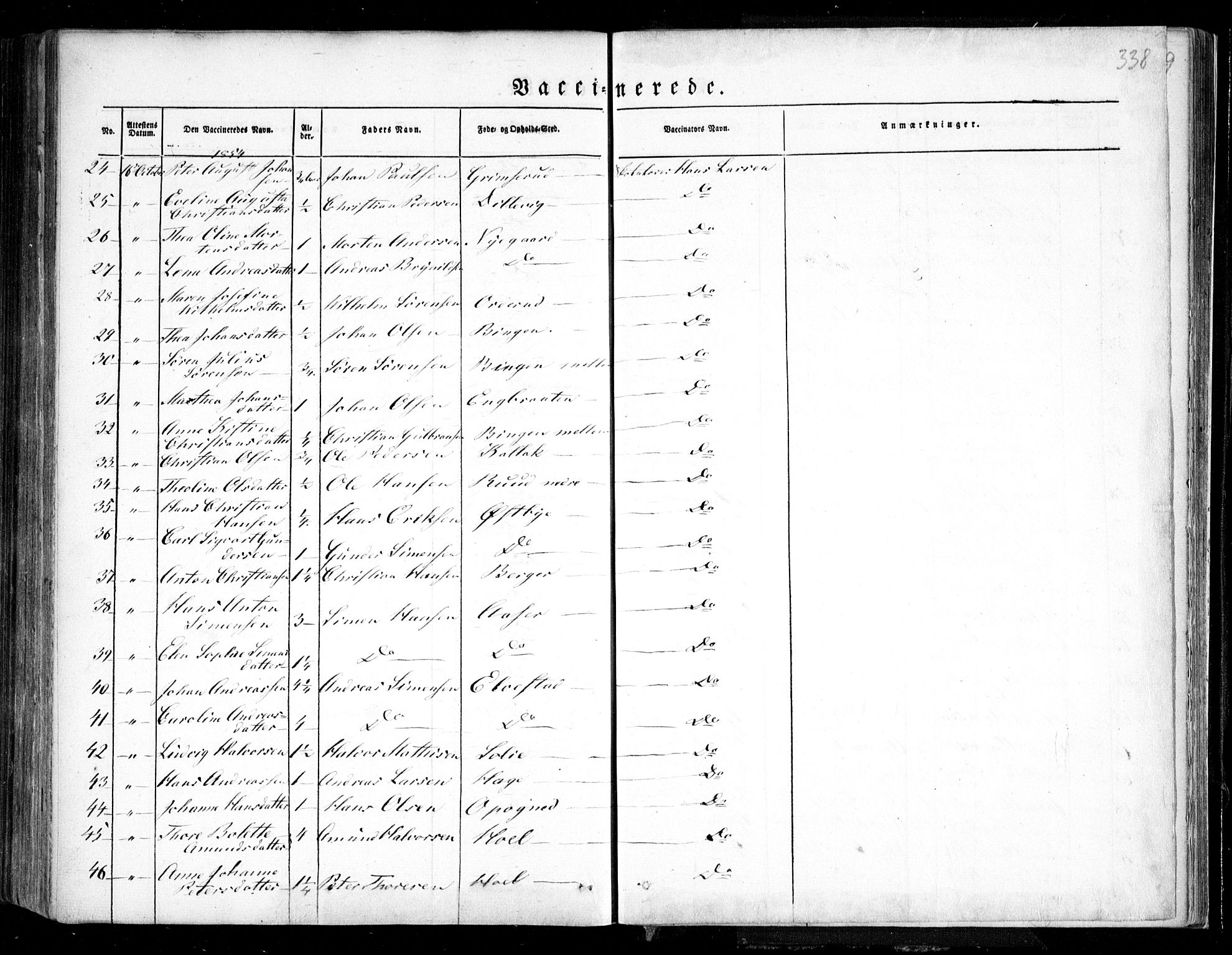 Trøgstad prestekontor Kirkebøker, AV/SAO-A-10925/F/Fa/L0007: Parish register (official) no. I 7, 1845-1854, p. 338