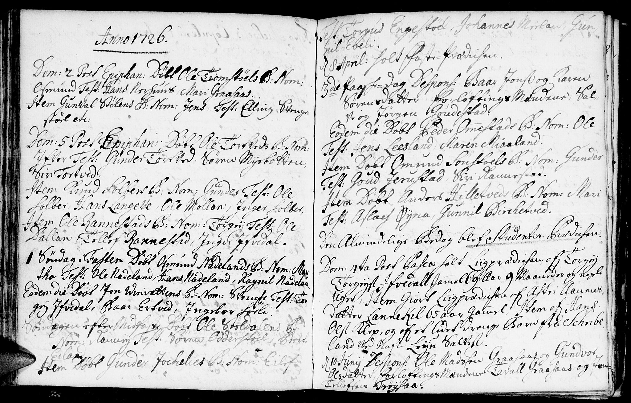 Evje sokneprestkontor, SAK/1111-0008/F/Fa/Fac/L0001: Parish register (official) no. A 1, 1705-1764, p. 102-103