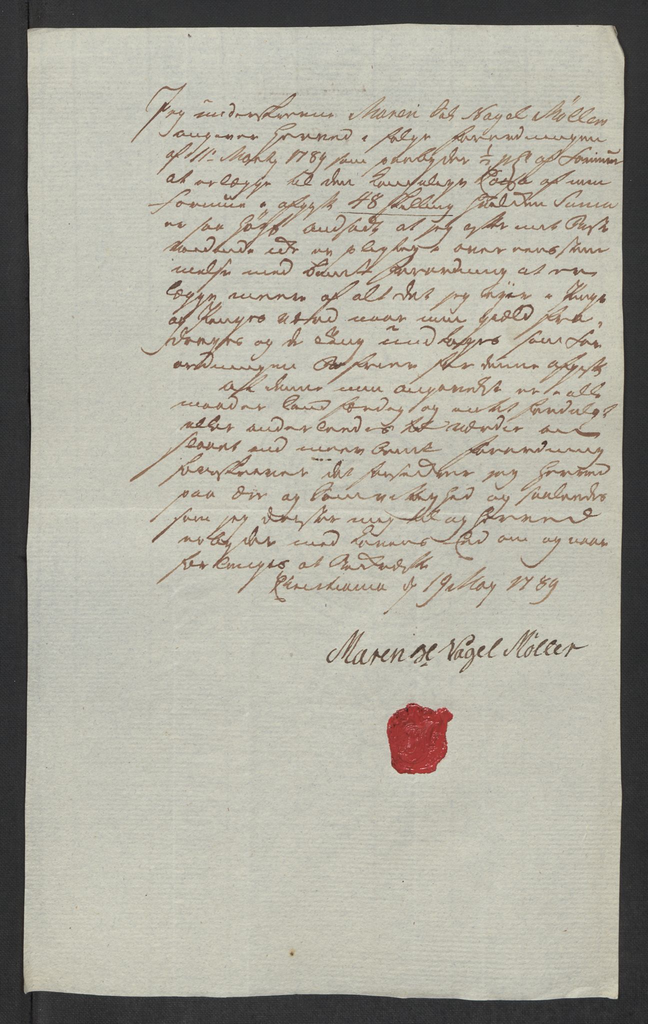 Rentekammeret inntil 1814, Reviderte regnskaper, Mindre regnskaper, AV/RA-EA-4068/Rf/Rfe/L0006: Christiania, 1789, p. 259