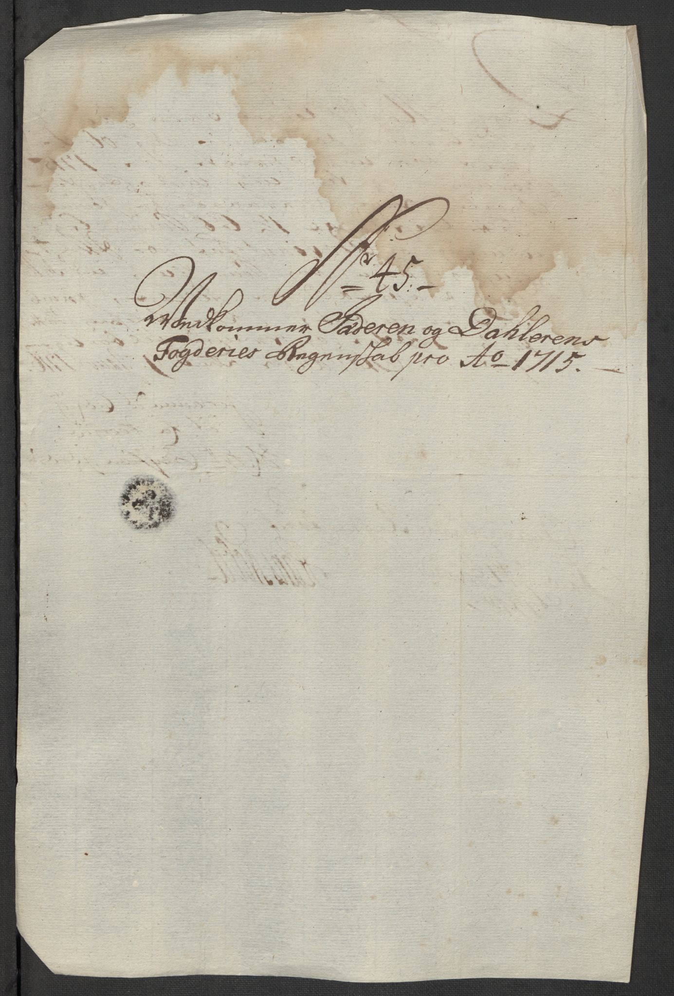 Rentekammeret inntil 1814, Reviderte regnskaper, Fogderegnskap, RA/EA-4092/R46/L2740: Fogderegnskap Jæren og Dalane, 1715-1716, p. 175