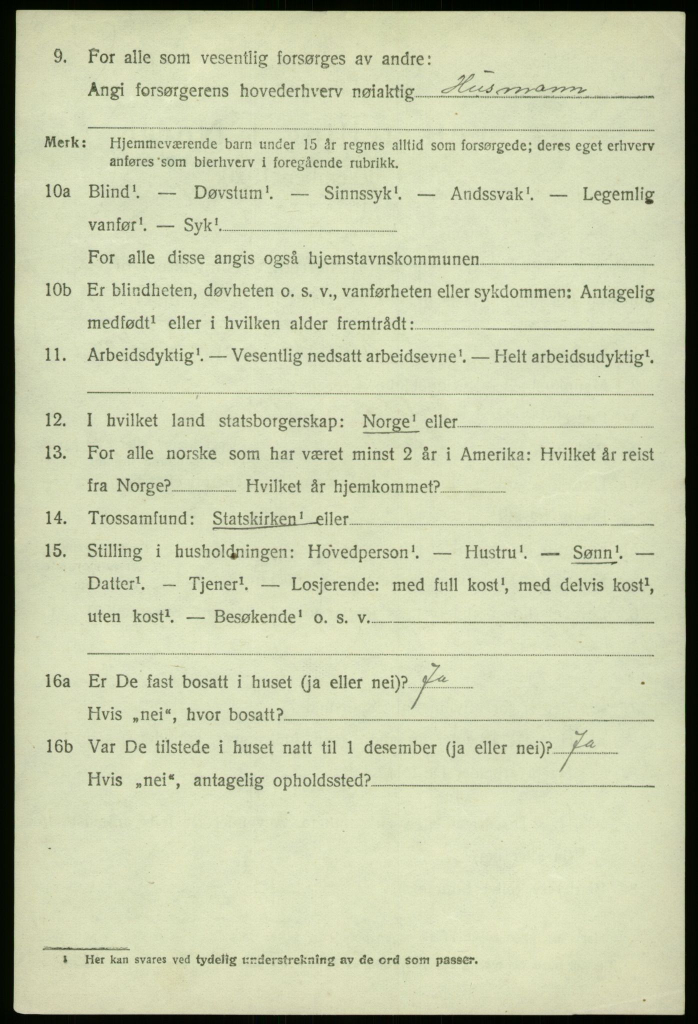 SAB, 1920 census for Lærdal, 1920, p. 4247