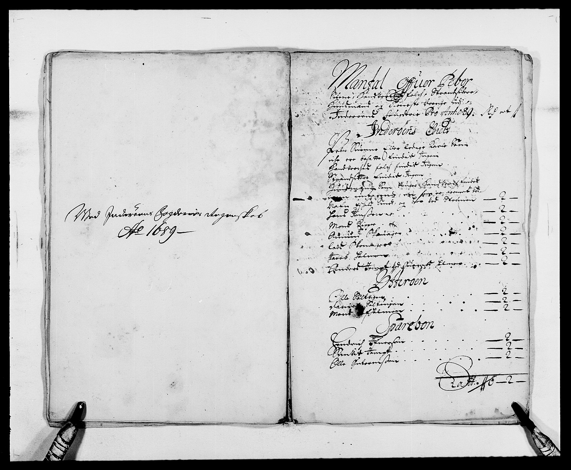 Rentekammeret inntil 1814, Reviderte regnskaper, Fogderegnskap, AV/RA-EA-4092/R63/L4306: Fogderegnskap Inderøy, 1687-1689, p. 404