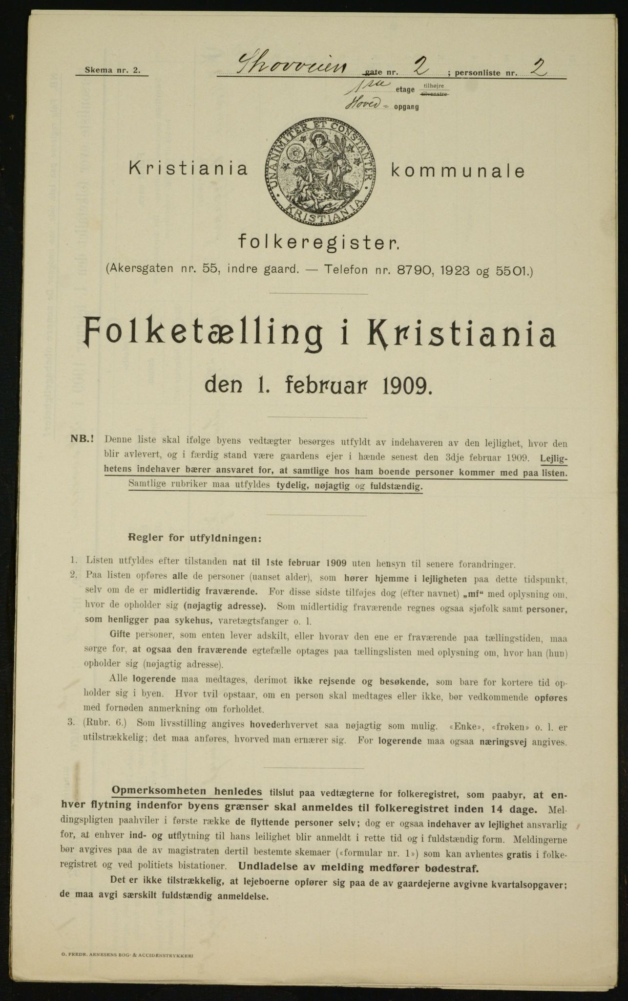 OBA, Municipal Census 1909 for Kristiania, 1909, p. 87418