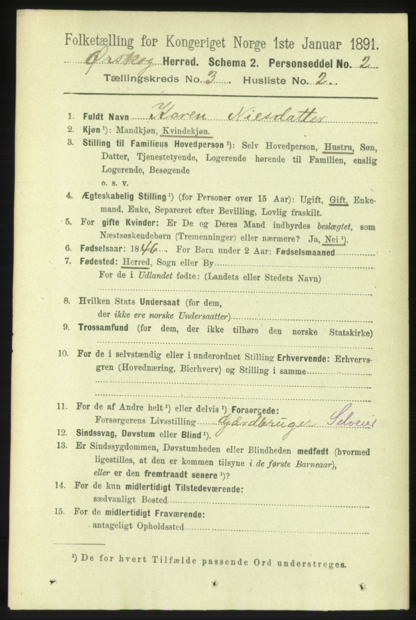 RA, 1891 census for 1527 Ørskog, 1891, p. 1311