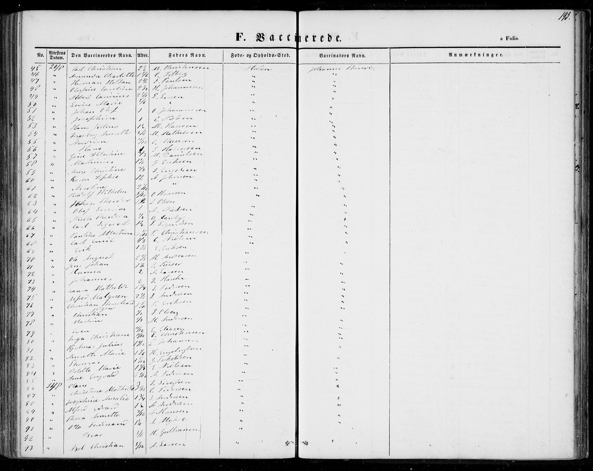 Borre kirkebøker, AV/SAKO-A-338/F/Fa/L0005: Parish register (official) no. I 5, 1845-1851, p. 193