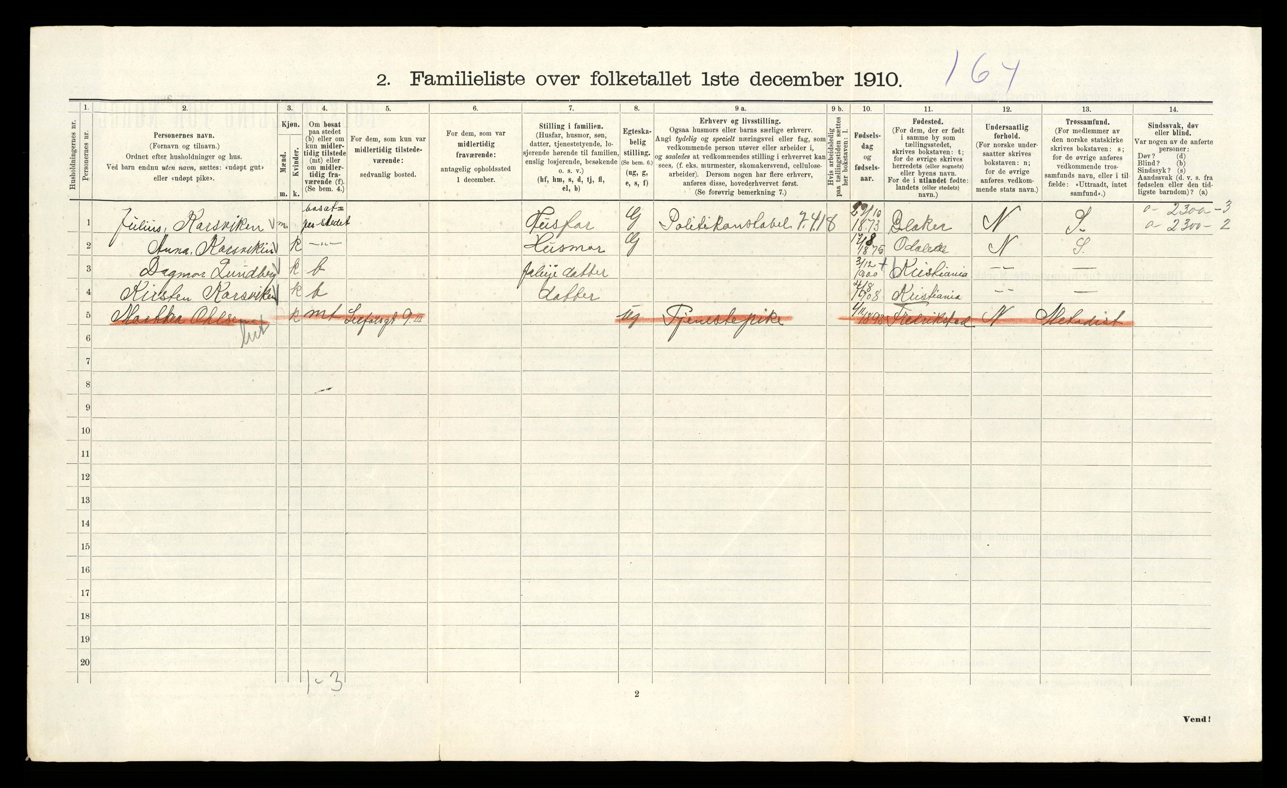 RA, 1910 census for Kristiania, 1910, p. 28910