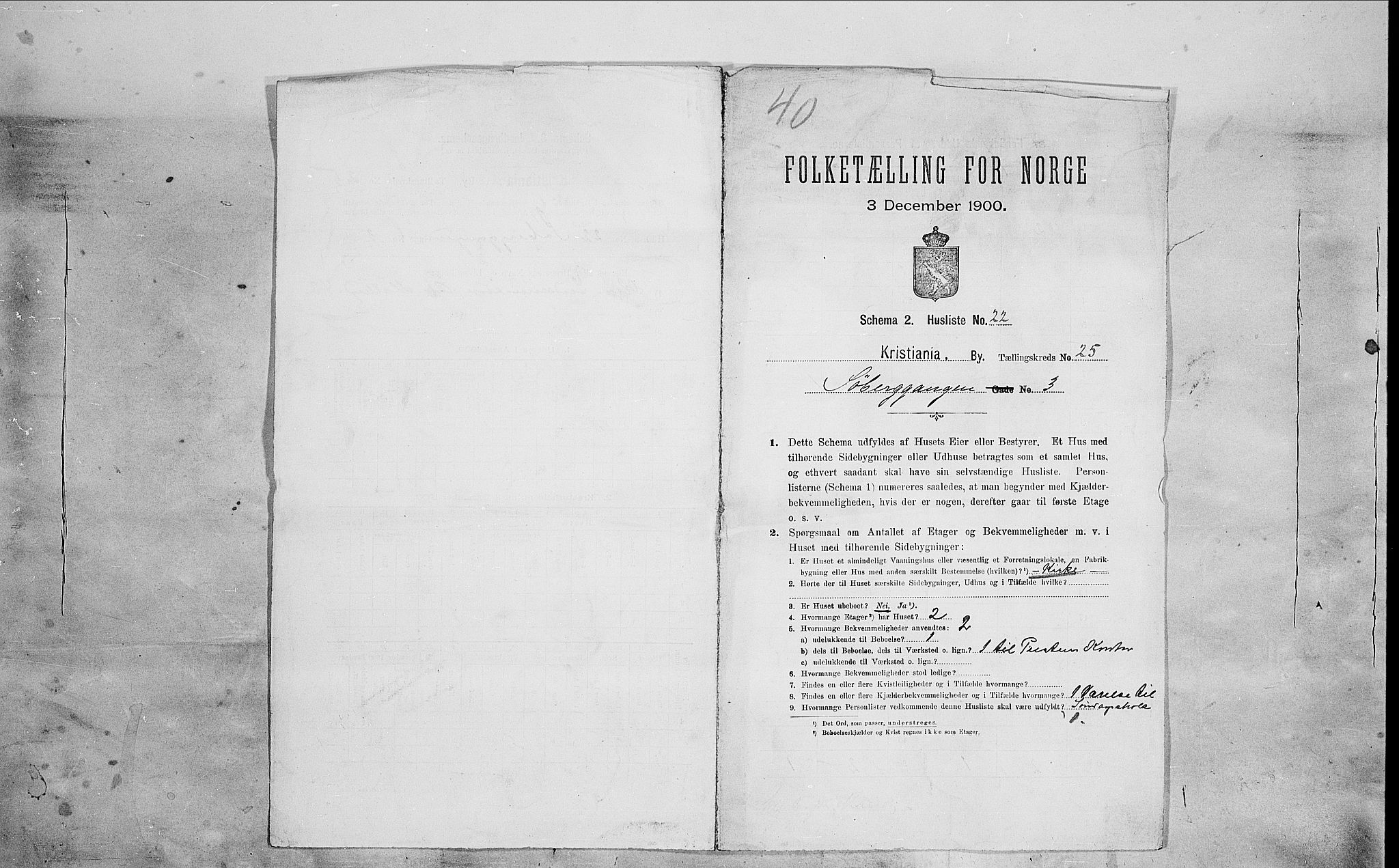 SAO, 1900 census for Kristiania, 1900, p. 95235