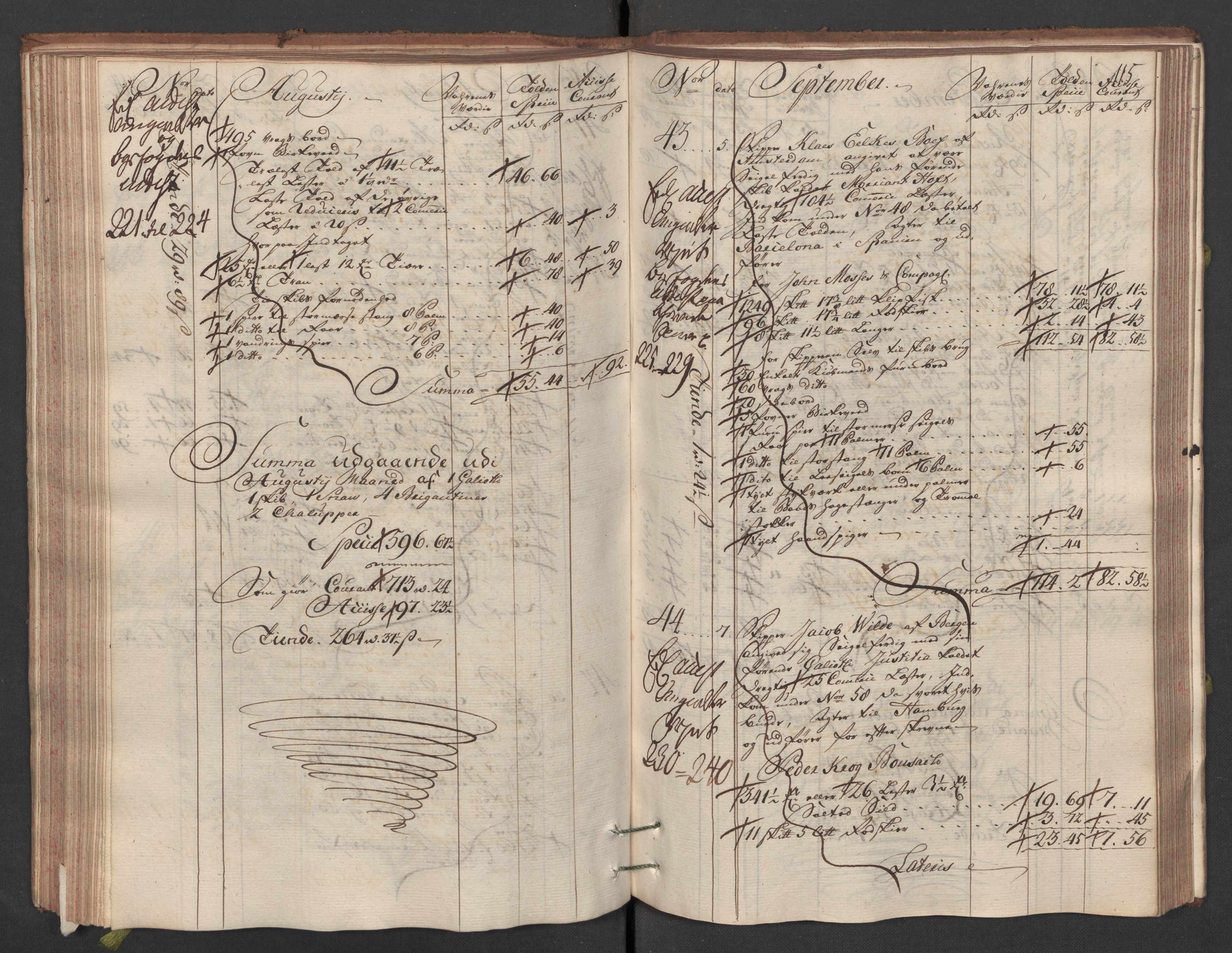 Generaltollkammeret, tollregnskaper, AV/RA-EA-5490/R32/L0015/0001: Tollregnskaper Kristiansund / Hovedtollbok, 1758, p. 114b-115a