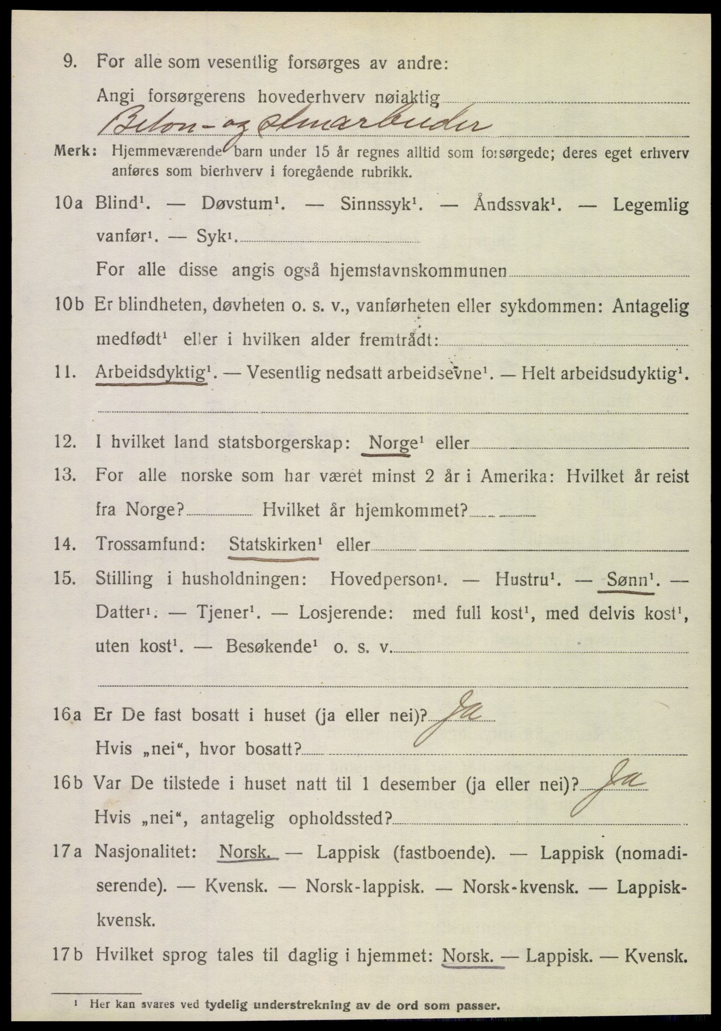 SAT, 1920 census for Leiranger, 1920, p. 2410