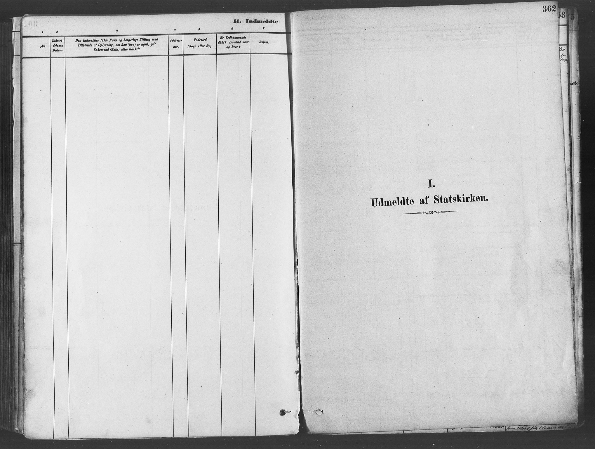 Gamlebyen prestekontor Kirkebøker, SAO/A-10884/F/Fa/L0006: Parish register (official) no. 6, 1881-1890, p. 362