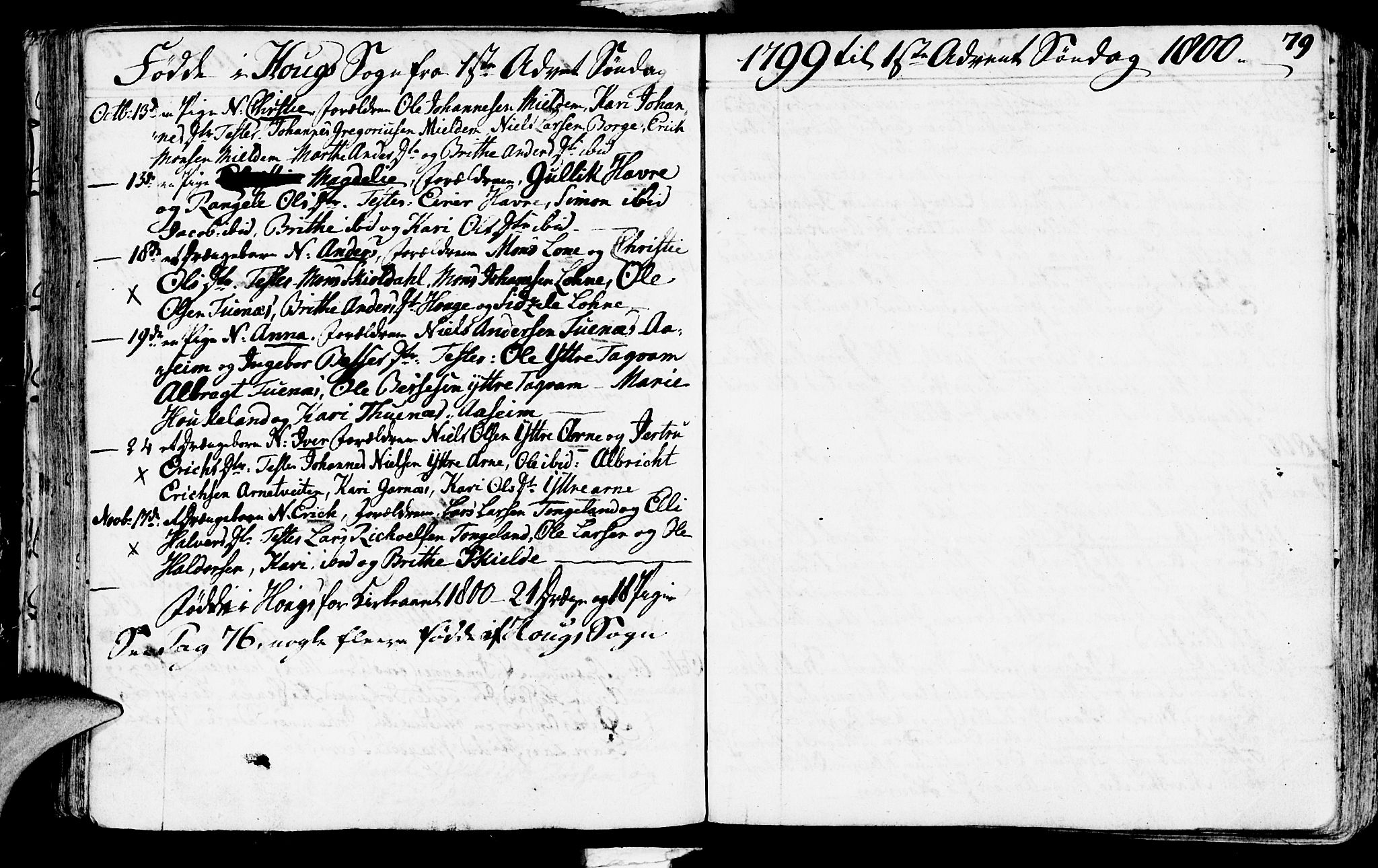 Haus sokneprestembete, AV/SAB-A-75601/H/Haa: Parish register (official) no. A 11, 1796-1816, p. 79