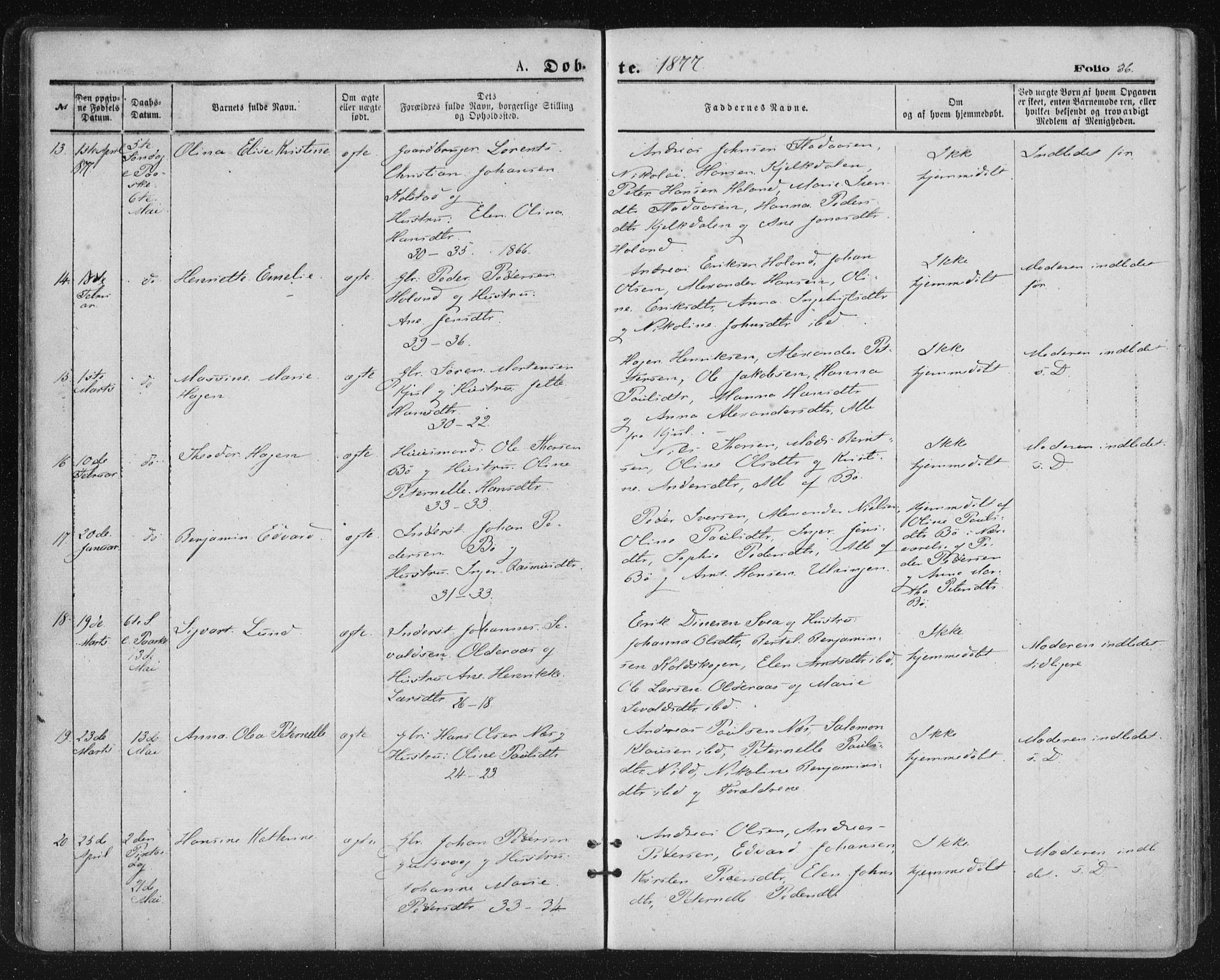 Ministerialprotokoller, klokkerbøker og fødselsregistre - Nordland, AV/SAT-A-1459/816/L0241: Parish register (official) no. 816A07, 1870-1885, p. 36