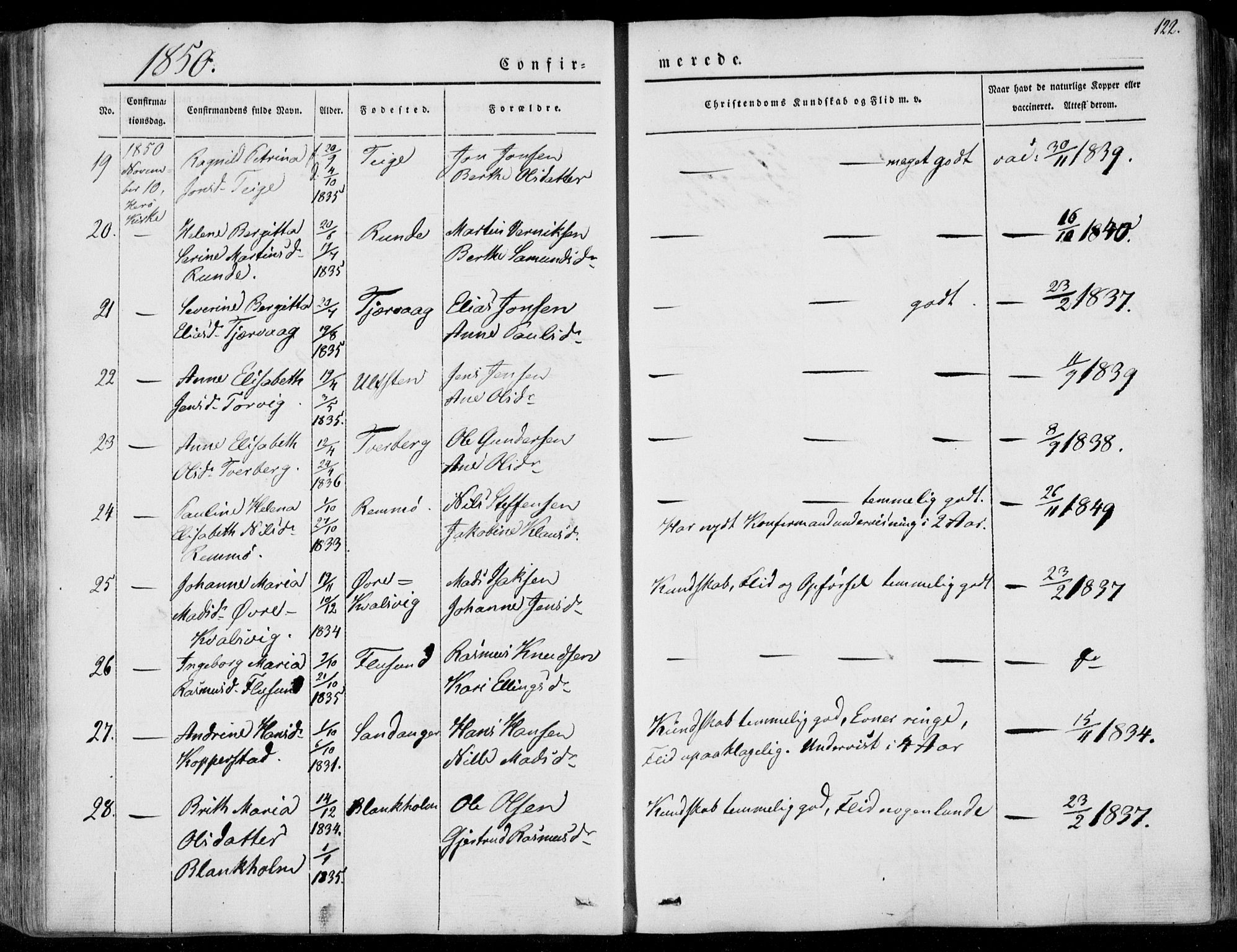 Ministerialprotokoller, klokkerbøker og fødselsregistre - Møre og Romsdal, AV/SAT-A-1454/507/L0070: Parish register (official) no. 507A05, 1842-1873, p. 122