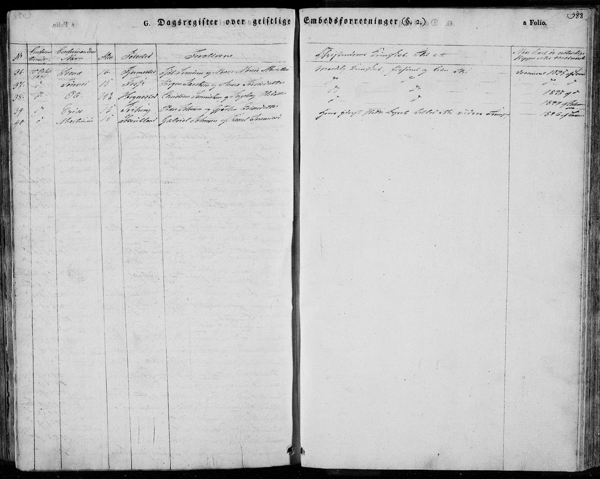 Lye sokneprestkontor, AV/SAST-A-101794/001/30BA/L0004: Parish register (official) no. A 4, 1826-1841, p. 588