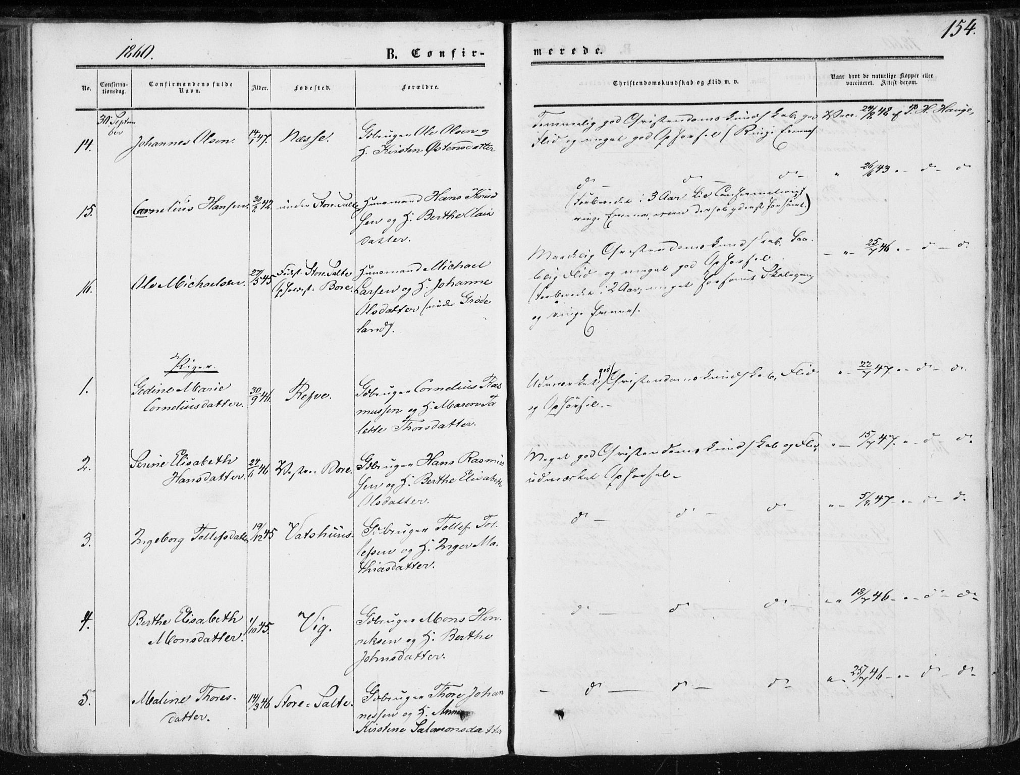 Klepp sokneprestkontor, AV/SAST-A-101803/001/3/30BA/L0005: Parish register (official) no. A 5, 1853-1870, p. 154