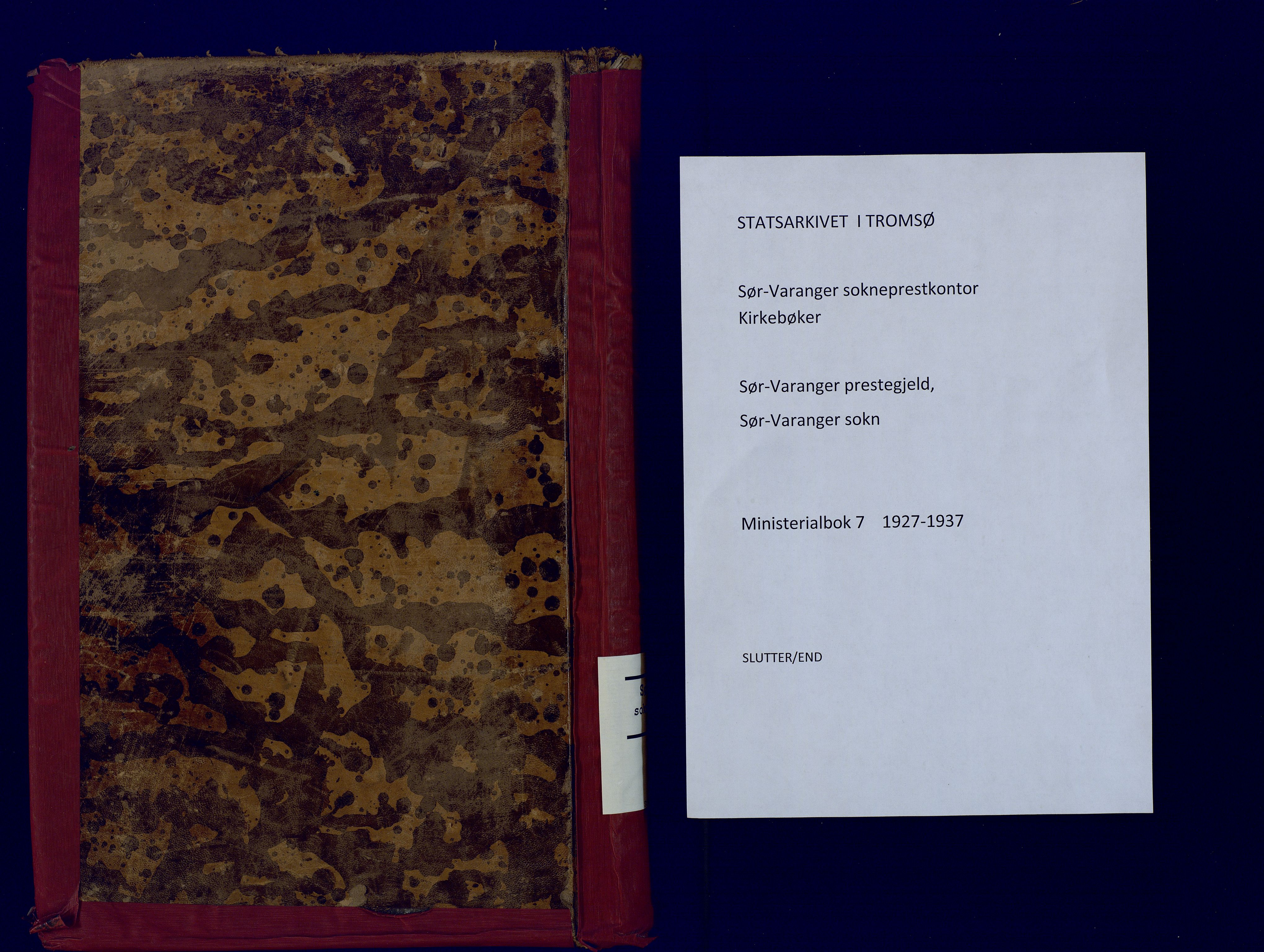 Sør-Varanger sokneprestkontor, AV/SATØ-S-1331/H/Ha/L0007kirke: Parish register (official) no. 7, 1927-1937