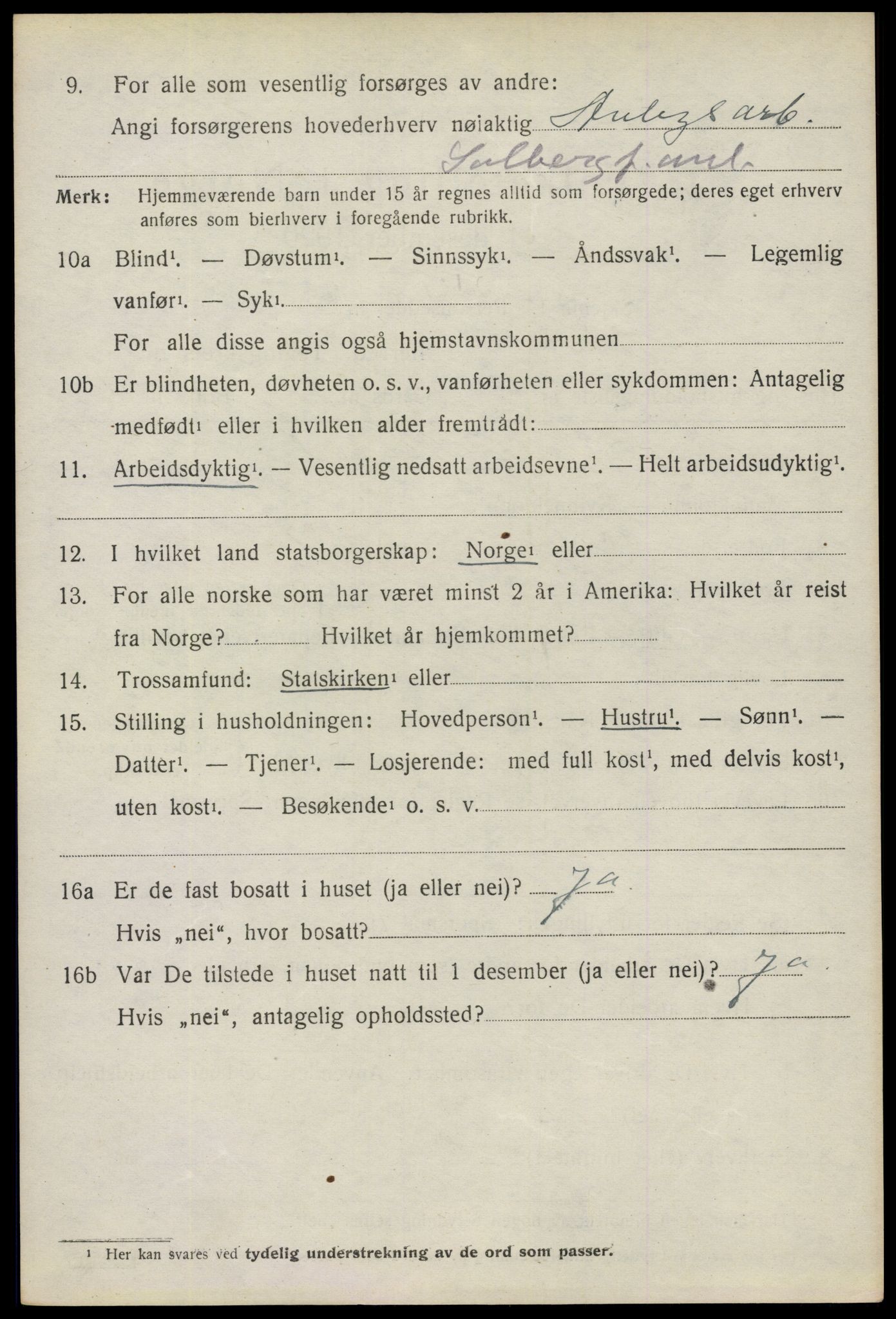 SAO, 1920 census for Askim, 1920, p. 10932