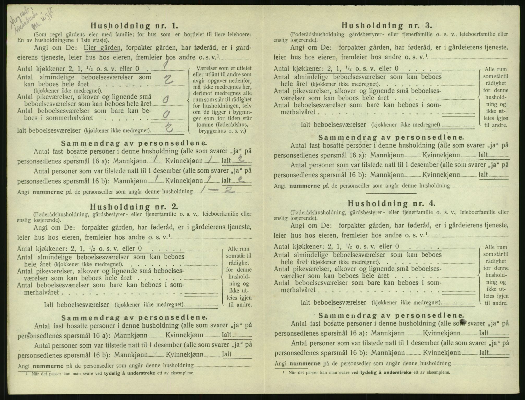 SAK, 1920 census for Gjøvdal, 1920, p. 43