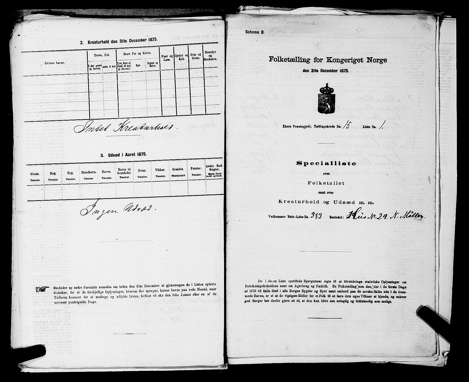 SAKO, 1875 census for 0624P Eiker, 1875, p. 2744