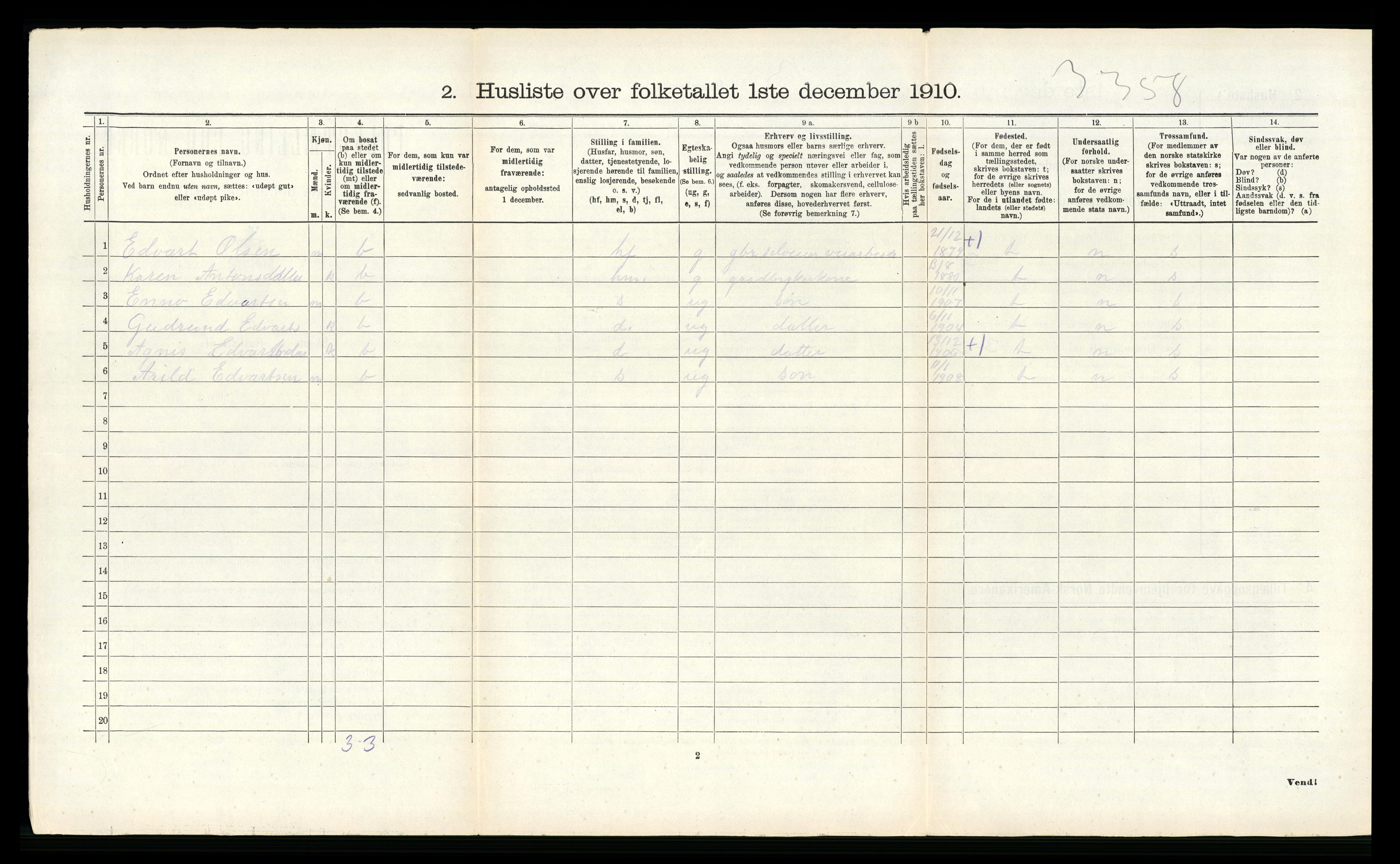 RA, 1910 census for Hemnes, 1910, p. 1241