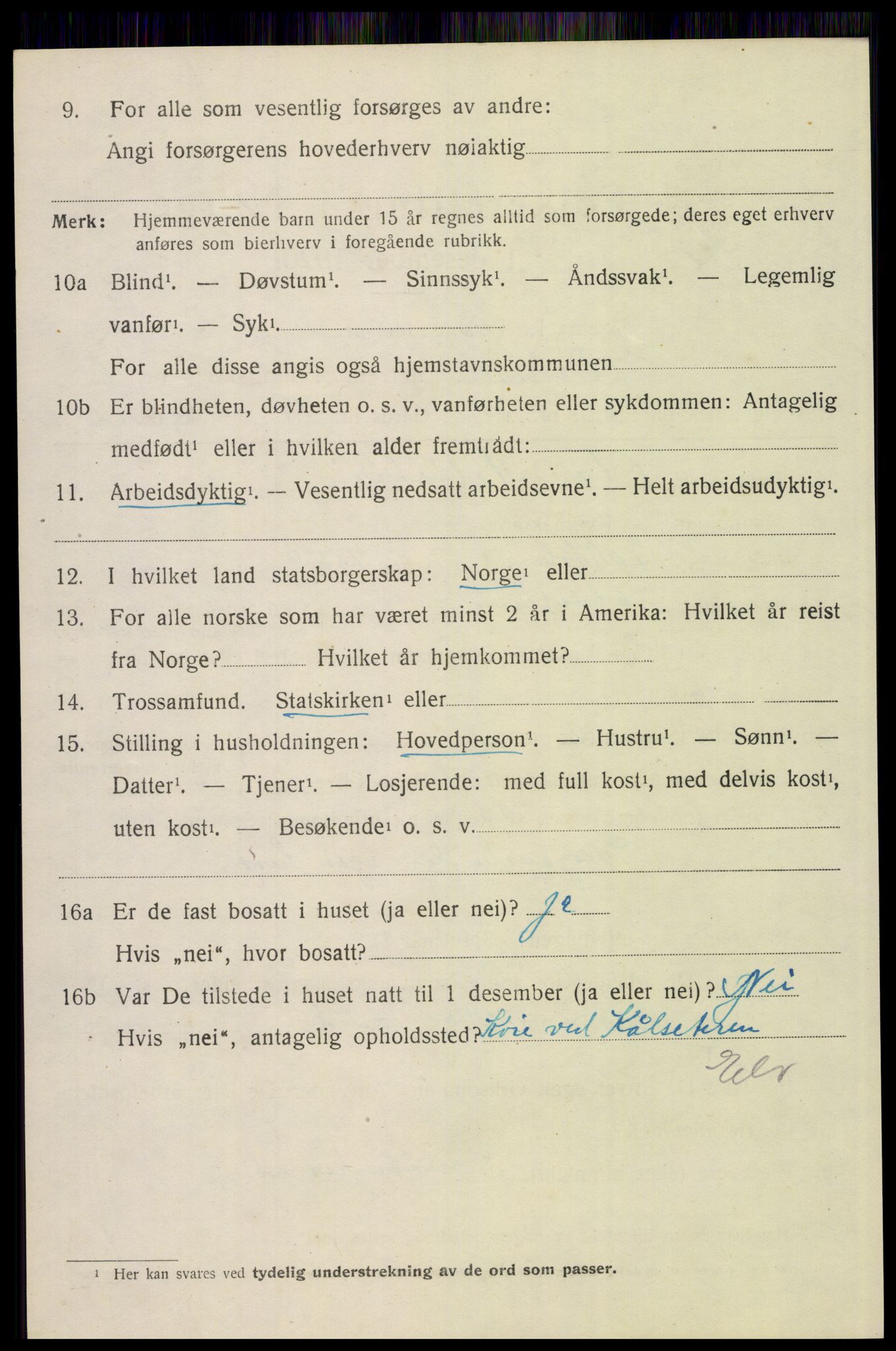 SAH, 1920 census for Elverum, 1920, p. 21179