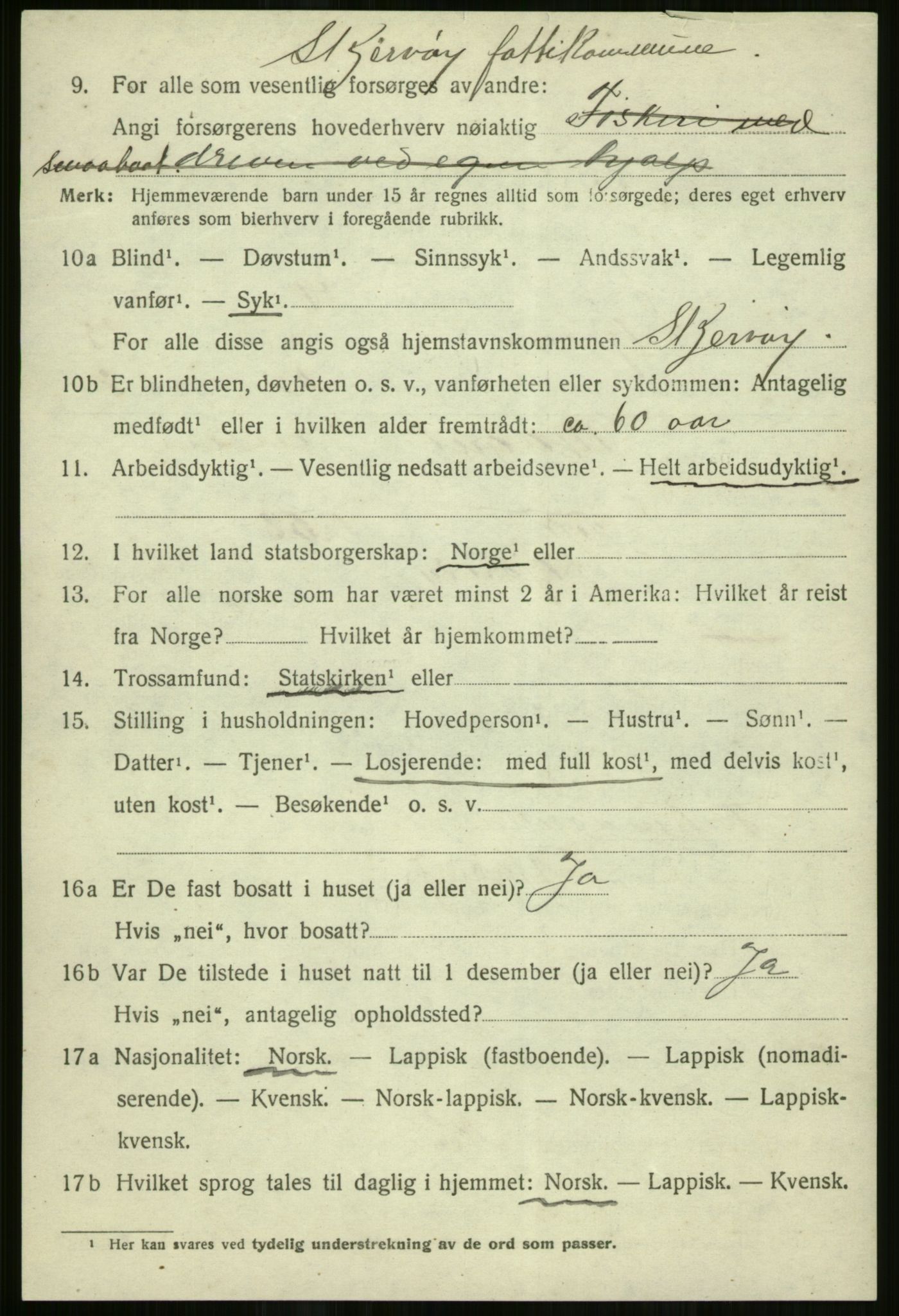 SATØ, 1920 census for Skjervøy, 1920, p. 6714