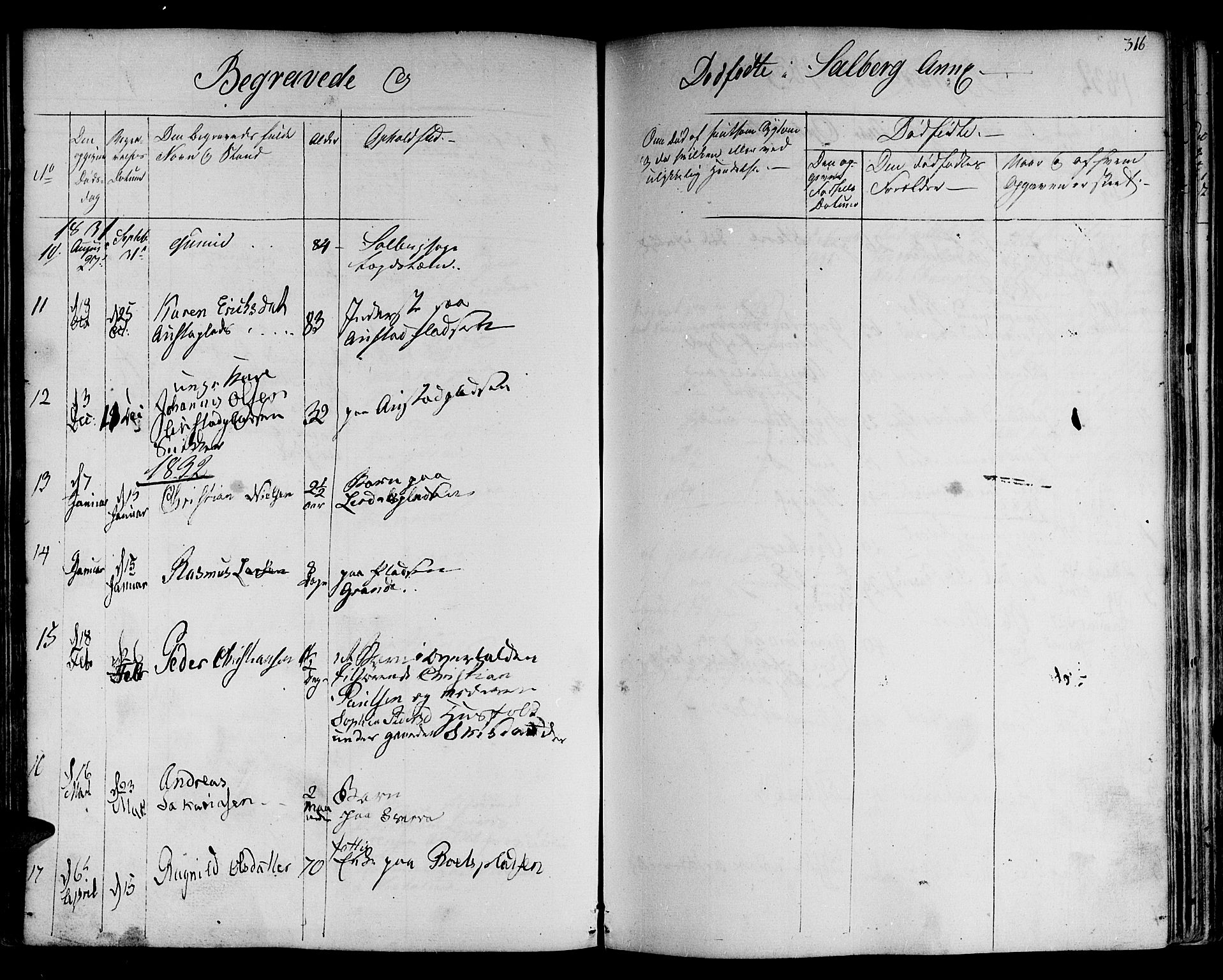 Ministerialprotokoller, klokkerbøker og fødselsregistre - Nord-Trøndelag, SAT/A-1458/730/L0277: Parish register (official) no. 730A06 /2, 1831-1839, p. 316