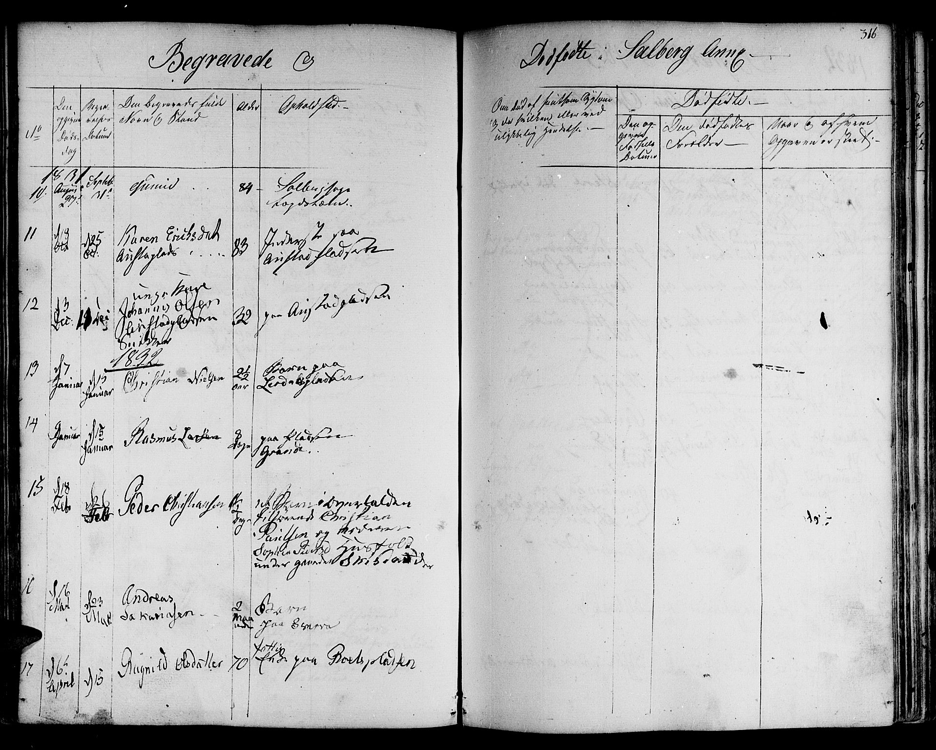 Ministerialprotokoller, klokkerbøker og fødselsregistre - Nord-Trøndelag, AV/SAT-A-1458/730/L0277: Parish register (official) no. 730A06 /2, 1831-1839, p. 316