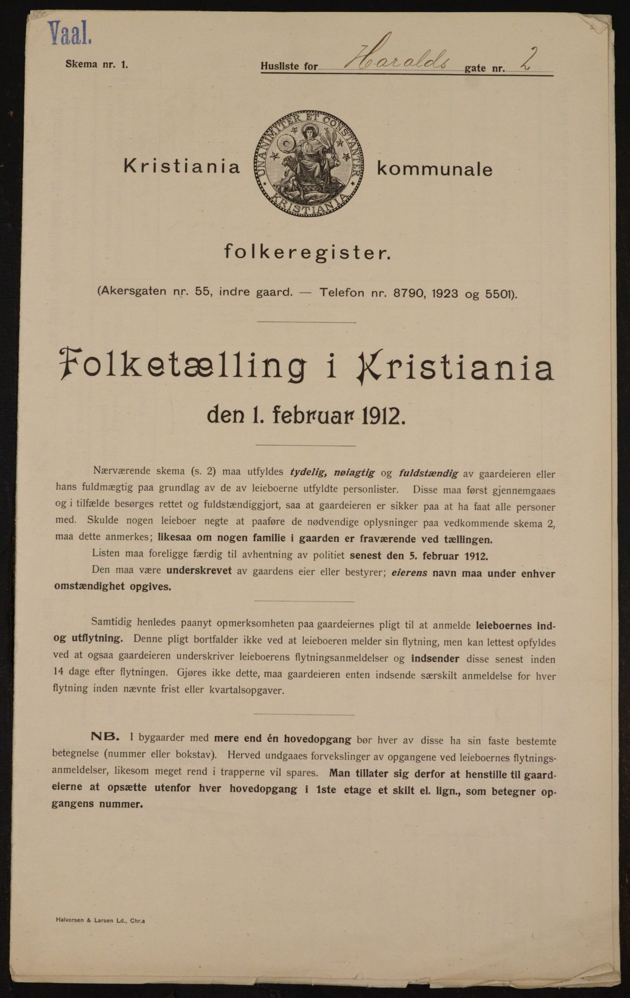 OBA, Municipal Census 1912 for Kristiania, 1912, p. 34999