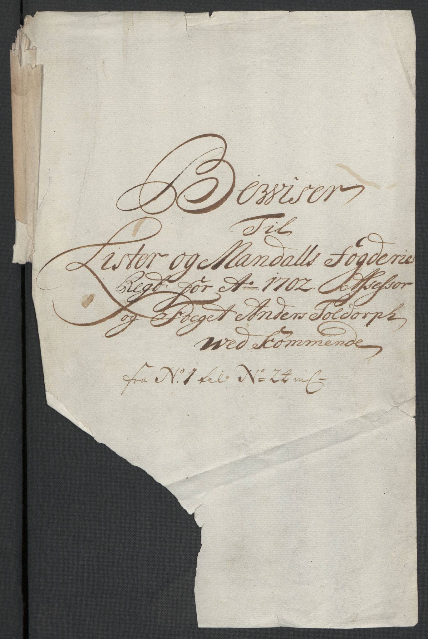 Rentekammeret inntil 1814, Reviderte regnskaper, Fogderegnskap, AV/RA-EA-4092/R43/L2549: Fogderegnskap Lista og Mandal, 1701-1702, p. 228