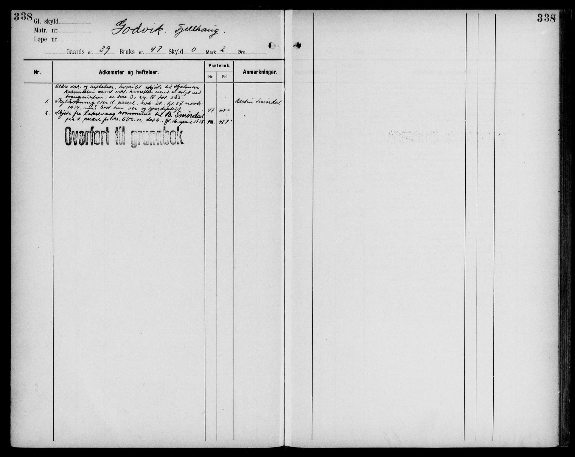 Midhordland sorenskriveri, AV/SAB-A-3001/1/G/Ga/Gab/L0109: Mortgage register no. II.A.b.109, p. 338