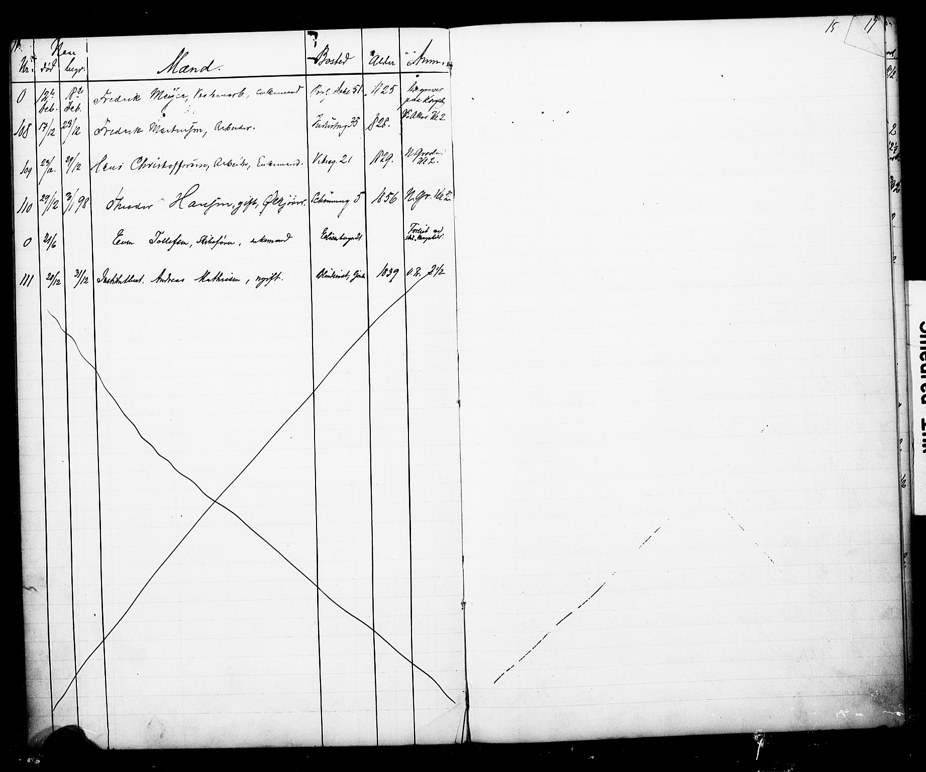 Uranienborg prestekontor Kirkebøker, AV/SAO-A-10877/G/Ga/L0006: Parish register draft no. 6, 1897-1902, p. 14-15