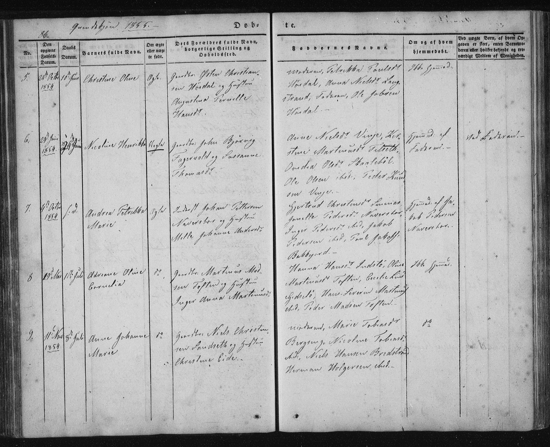 Ministerialprotokoller, klokkerbøker og fødselsregistre - Nordland, AV/SAT-A-1459/893/L1332: Parish register (official) no. 893A05, 1841-1858, p. 86