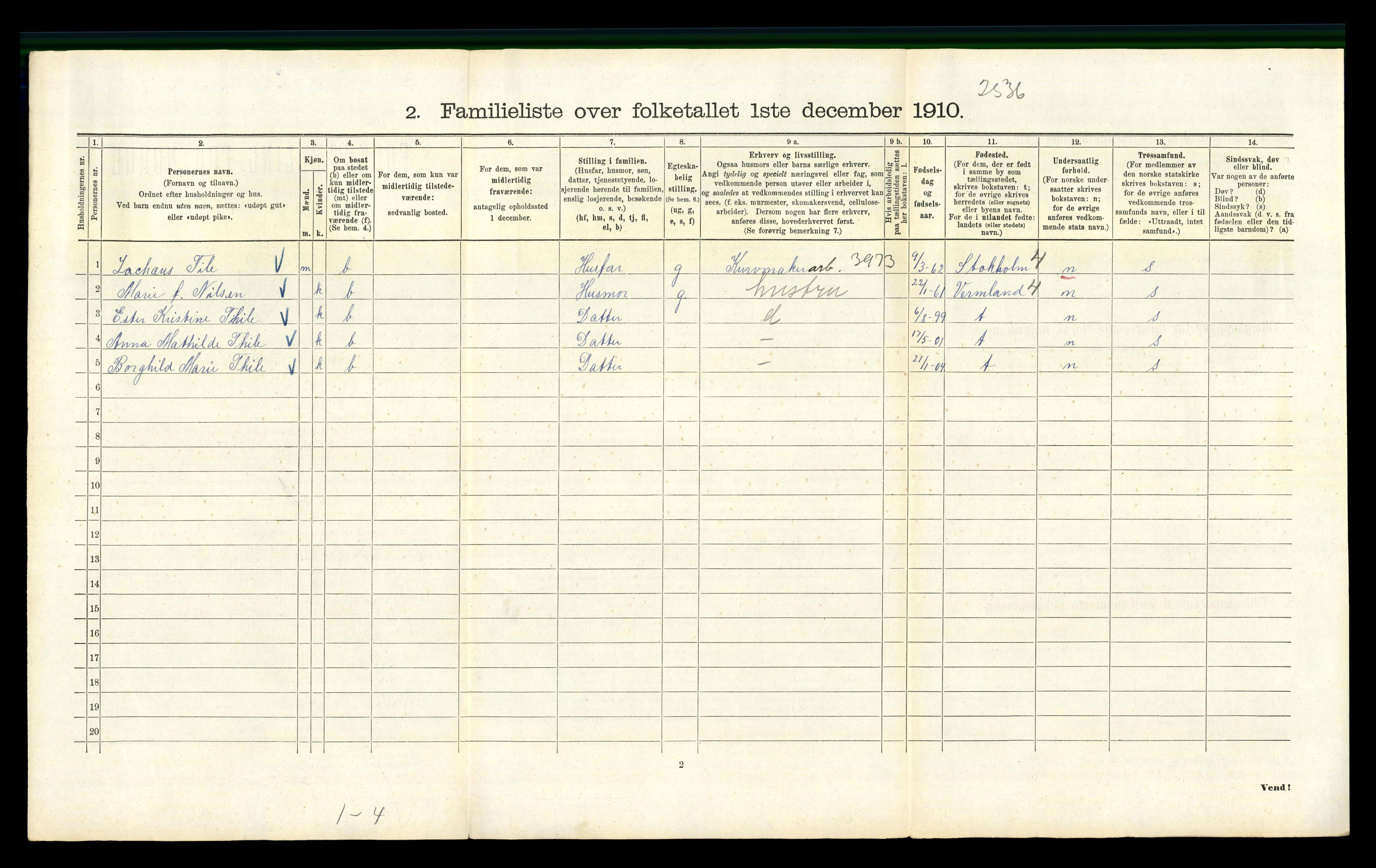 RA, 1910 census for Kristiania, 1910, p. 50132