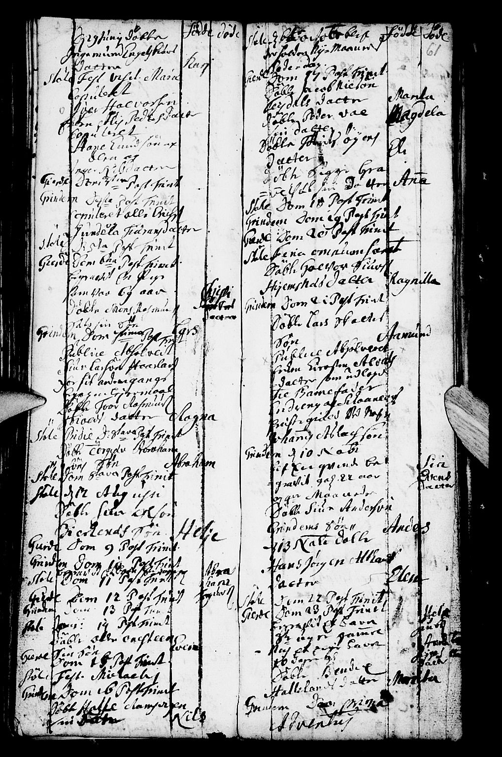 Etne sokneprestembete, SAB/A-75001/H/Haa: Parish register (official) no. A 2, 1725-1755, p. 61
