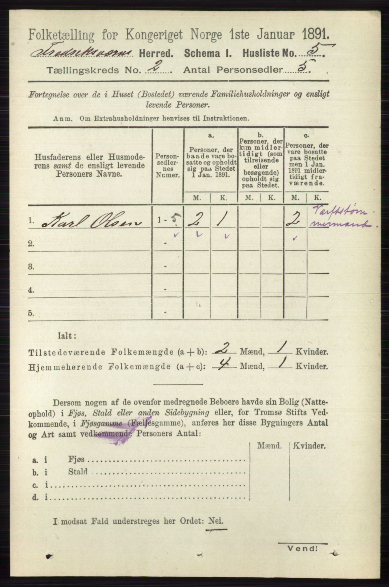 RA, 1891 census for 0798 Fredriksvern, 1891, p. 221