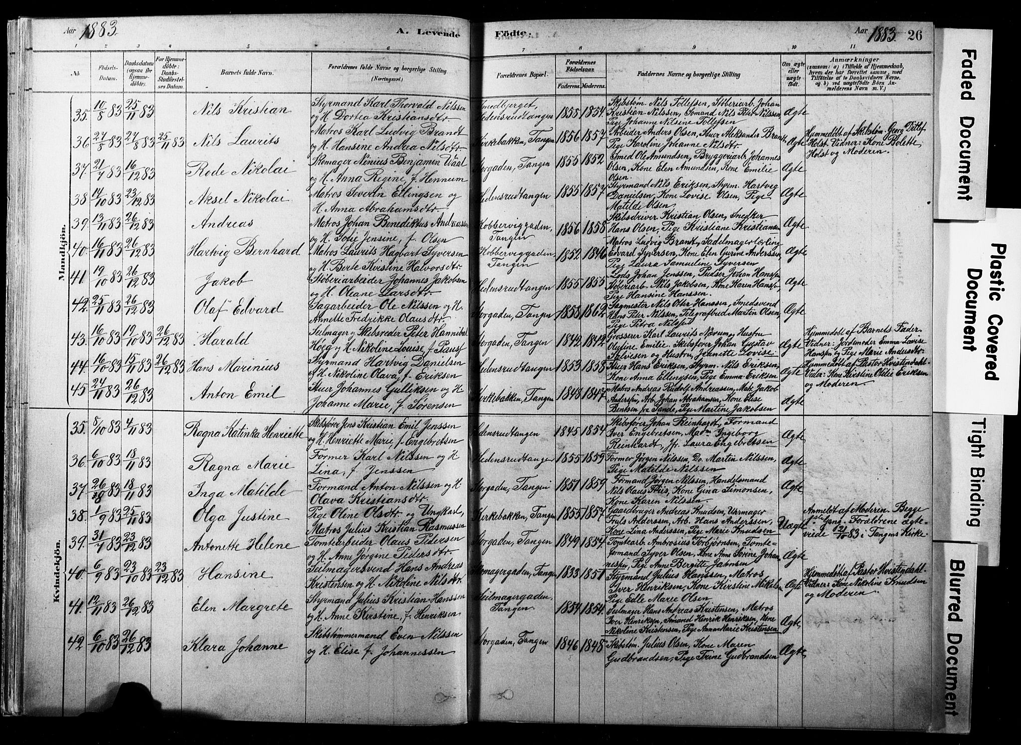 Strømsø kirkebøker, SAKO/A-246/F/Fb/L0006: Parish register (official) no. II 6, 1879-1910, p. 26