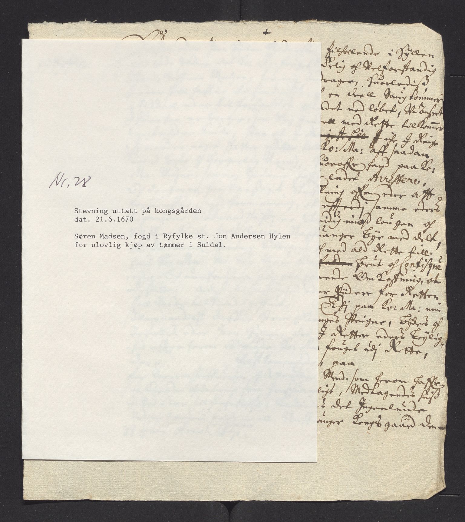 Stavanger len, AV/SAST-A-101870/Ob/L0041: Diverse, 1667-1670, p. 316