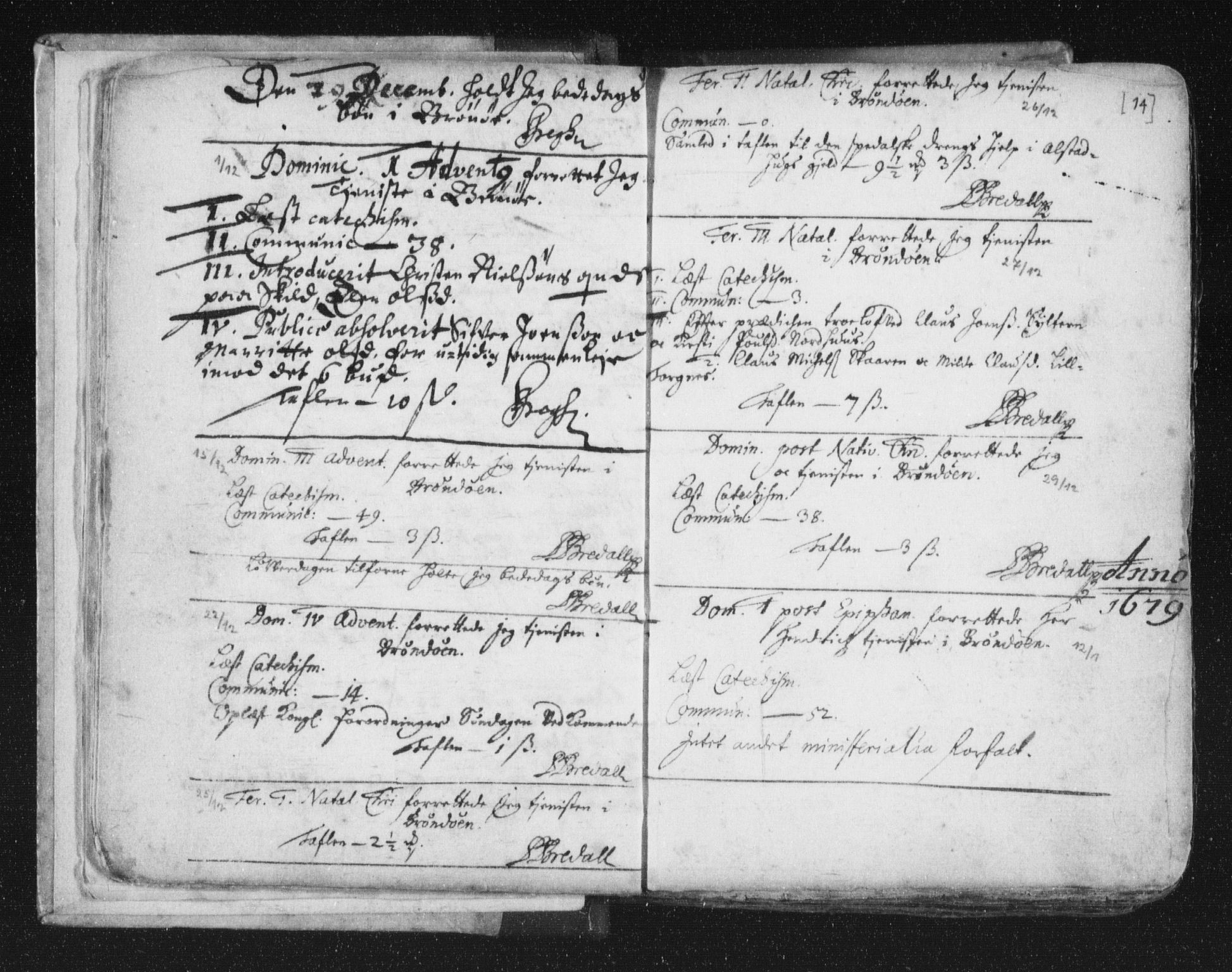 Ministerialprotokoller, klokkerbøker og fødselsregistre - Nordland, AV/SAT-A-1459/813/L0192: Parish register (official) no. 813A02, 1677-1718, p. 14