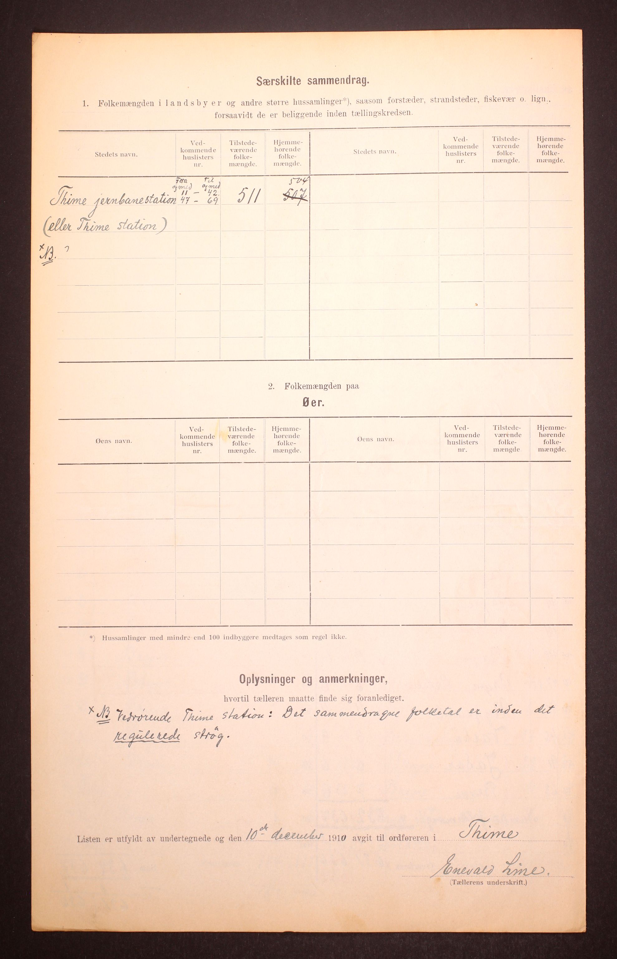 RA, 1910 census for Time, 1910, p. 6