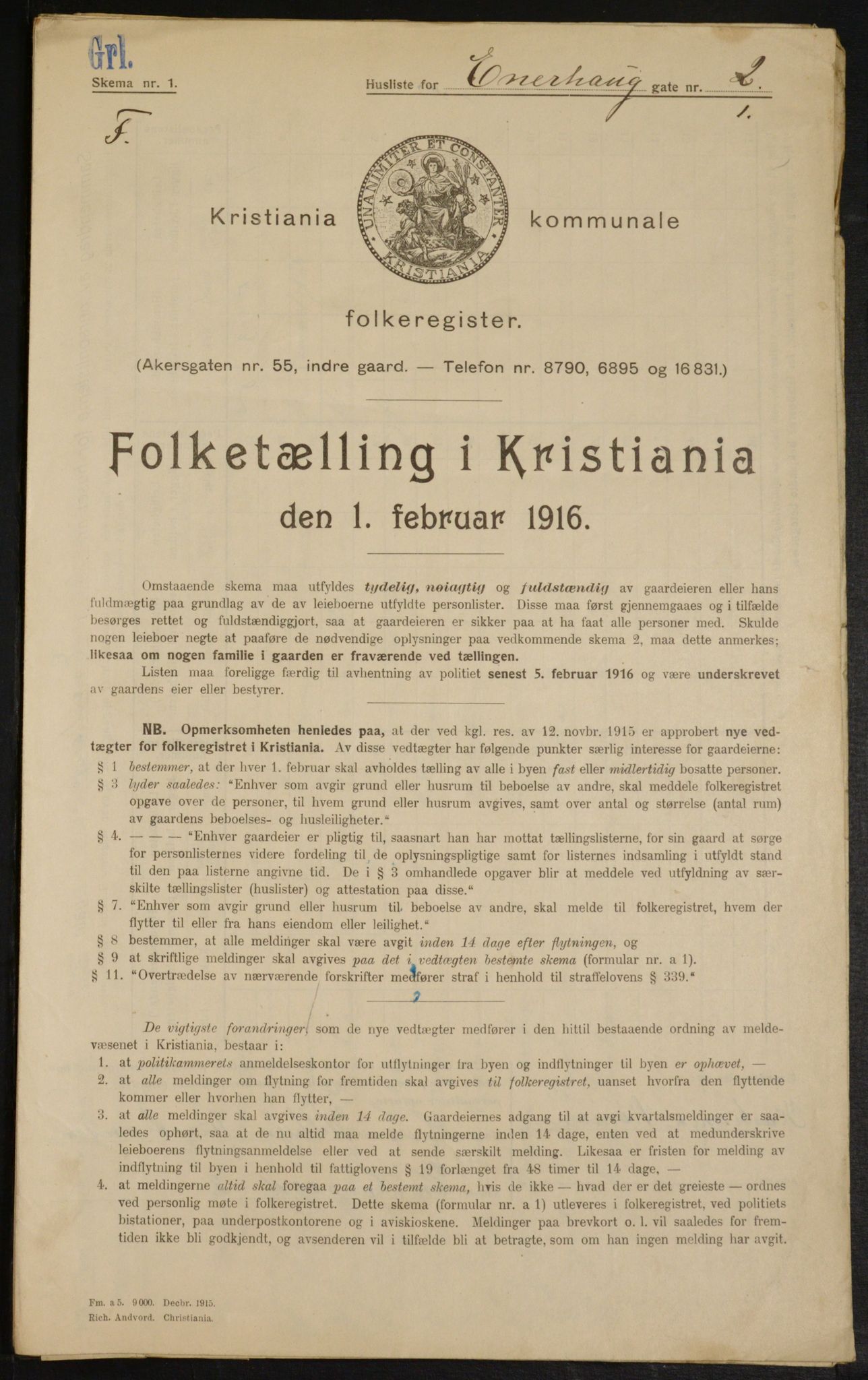 OBA, Municipal Census 1916 for Kristiania, 1916, p. 21880