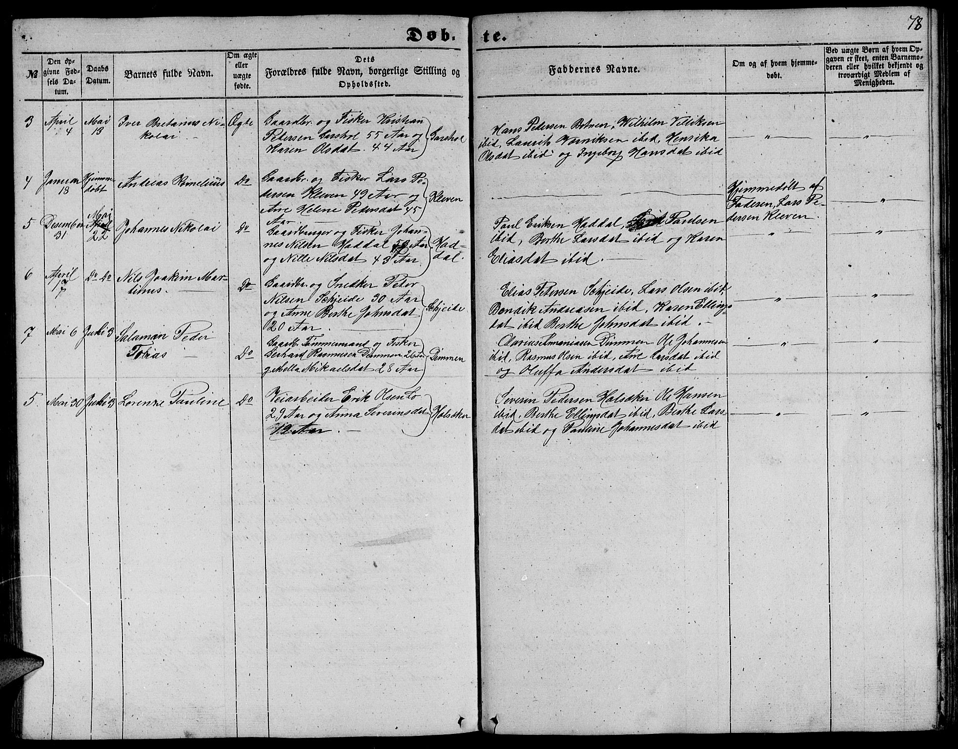 Ministerialprotokoller, klokkerbøker og fødselsregistre - Møre og Romsdal, SAT/A-1454/509/L0111: Parish register (copy) no. 509C01, 1854-1882, p. 78