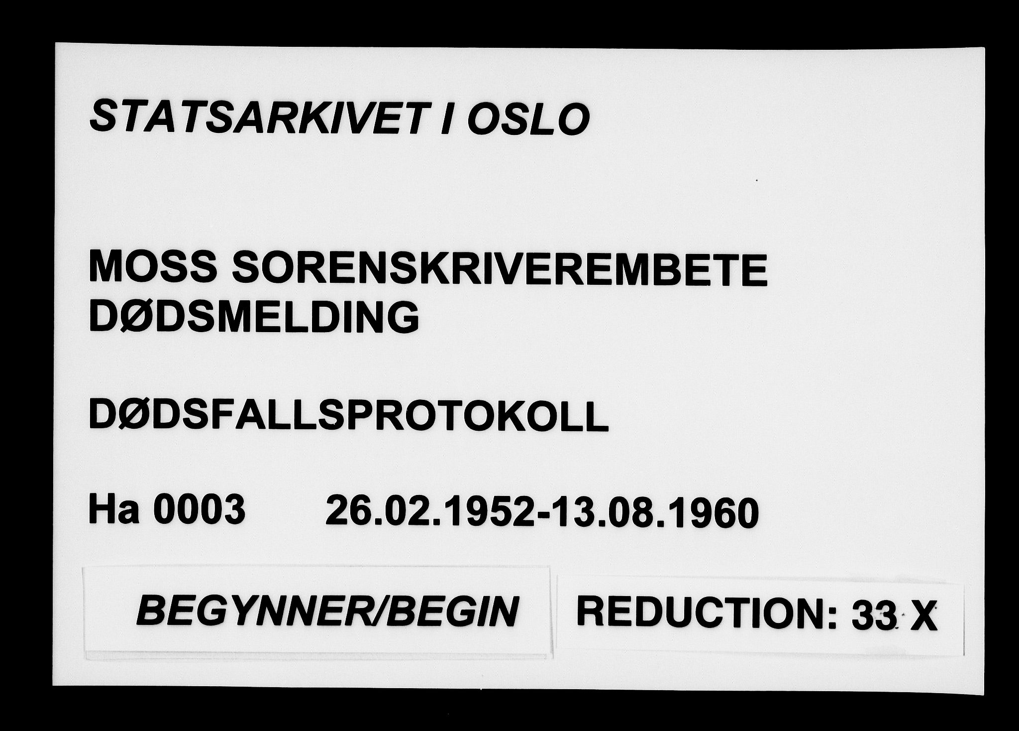 Moss sorenskriveri, AV/SAO-A-10168, 1952-1960